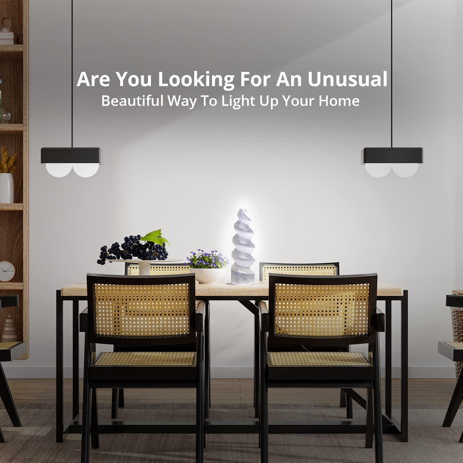 Torre Espiral de Cristal de Selenita NORTHLANDZ 15cm - Sanación y Decoración