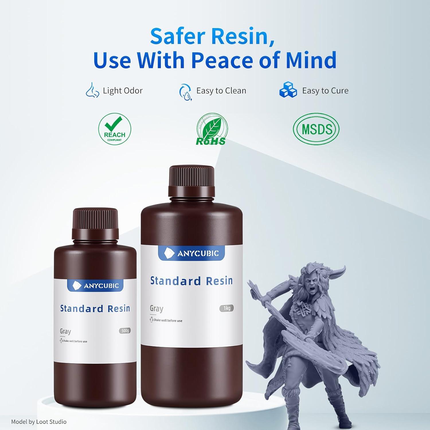 Resina UV ANYCUBIC 4kg para Impresora 3D Gris