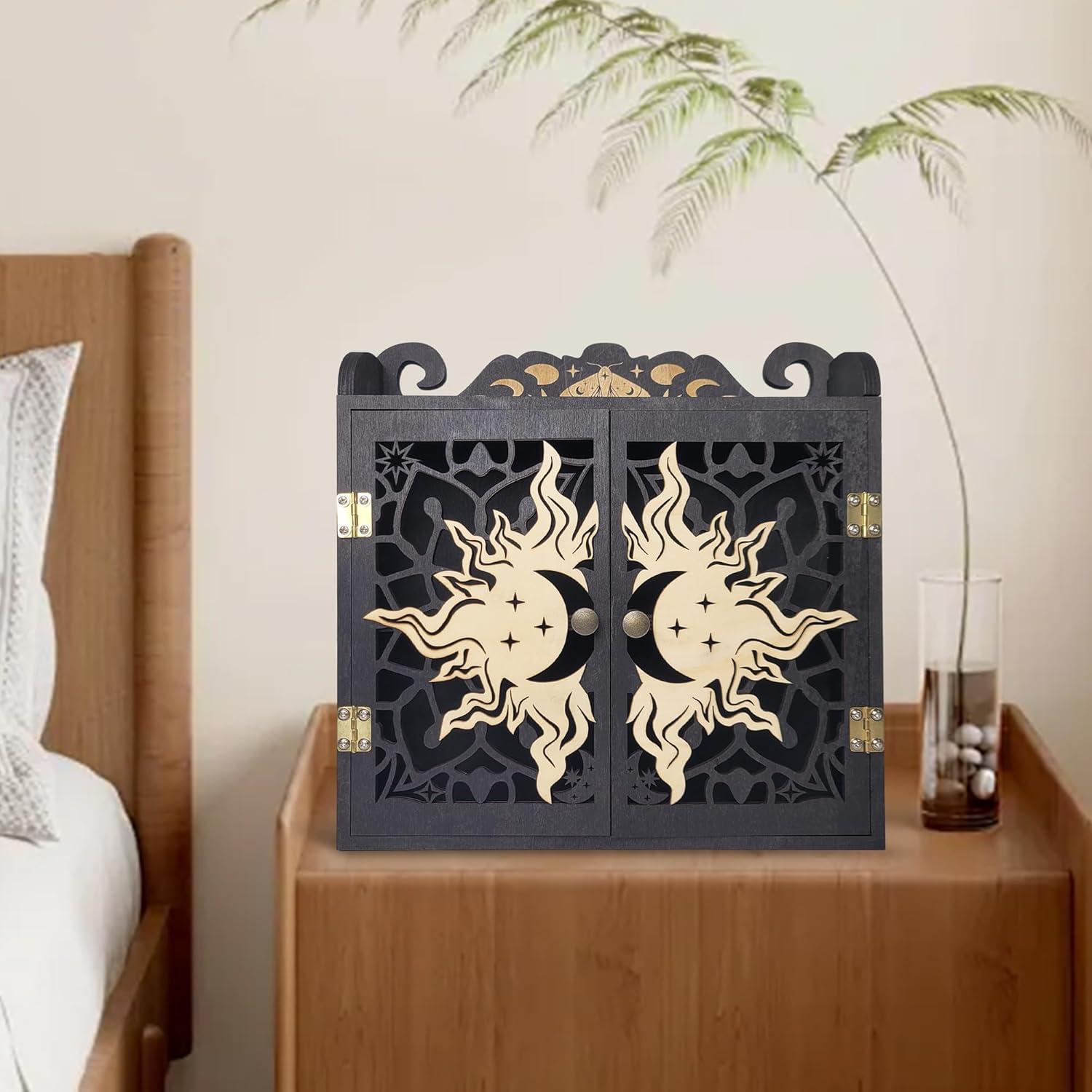 Estante de exhibición de cristal FNYDOX 30x30 cm negro