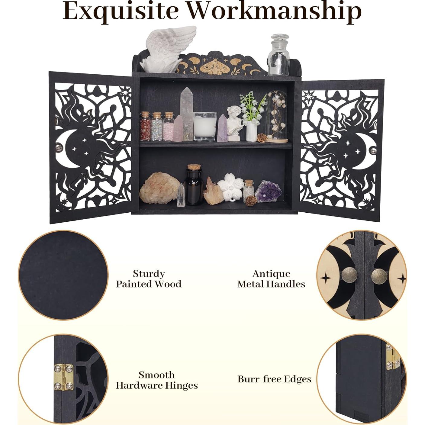 Estante de exhibición de cristal FNYDOX 30x30 cm negro