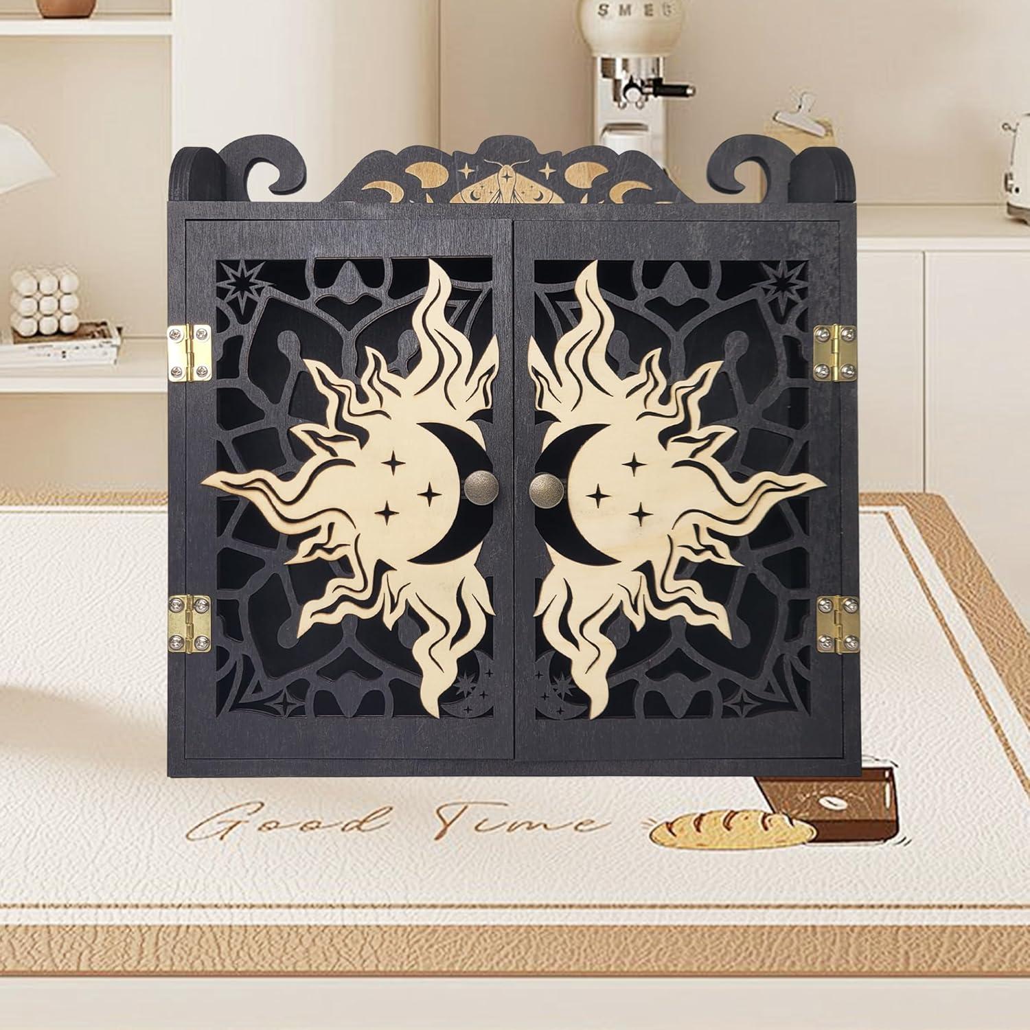 Estante de exhibición de cristal FNYDOX 30x30 cm negro