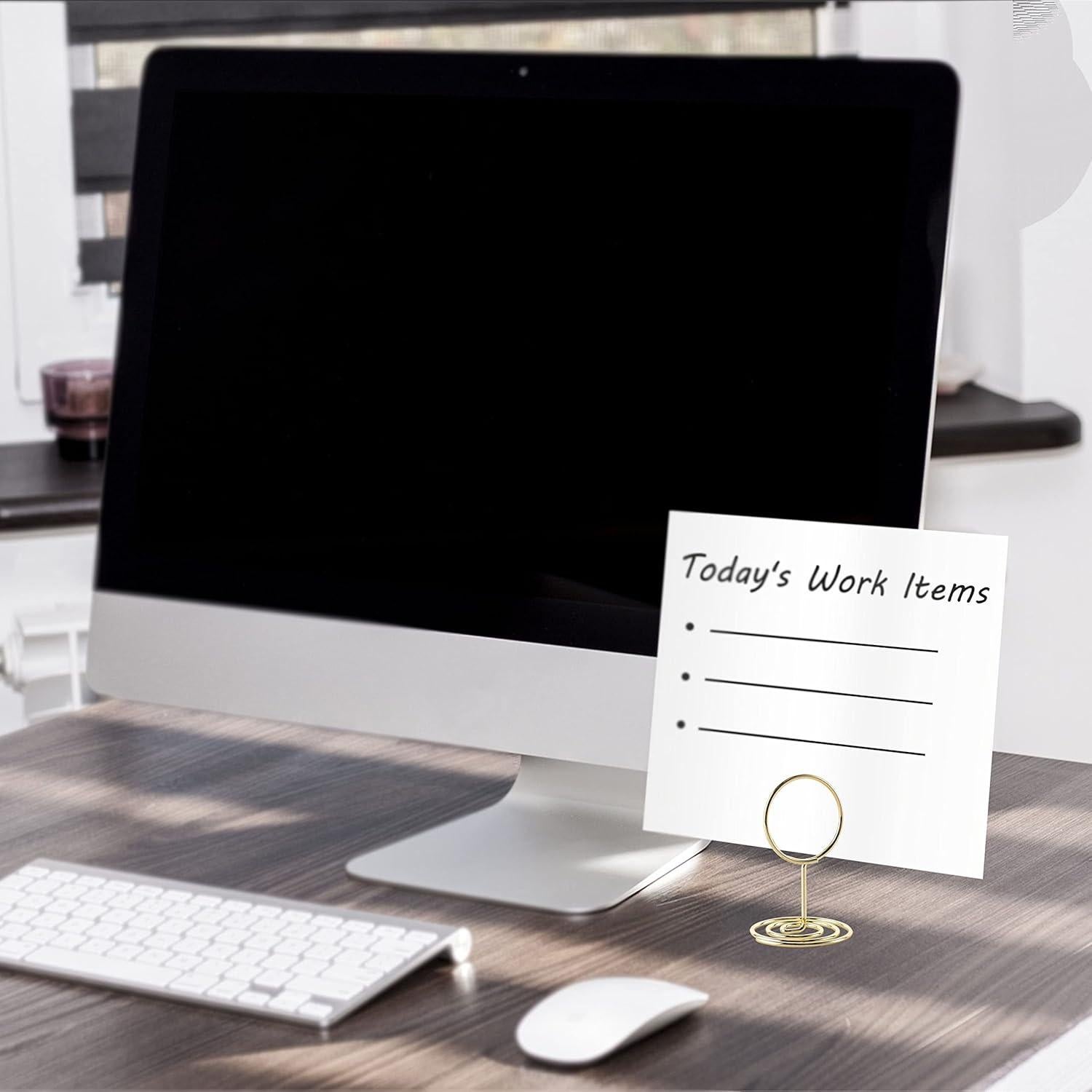 Soportes para Números de Mesa Hoewina 26Pcs Dorado 5cm