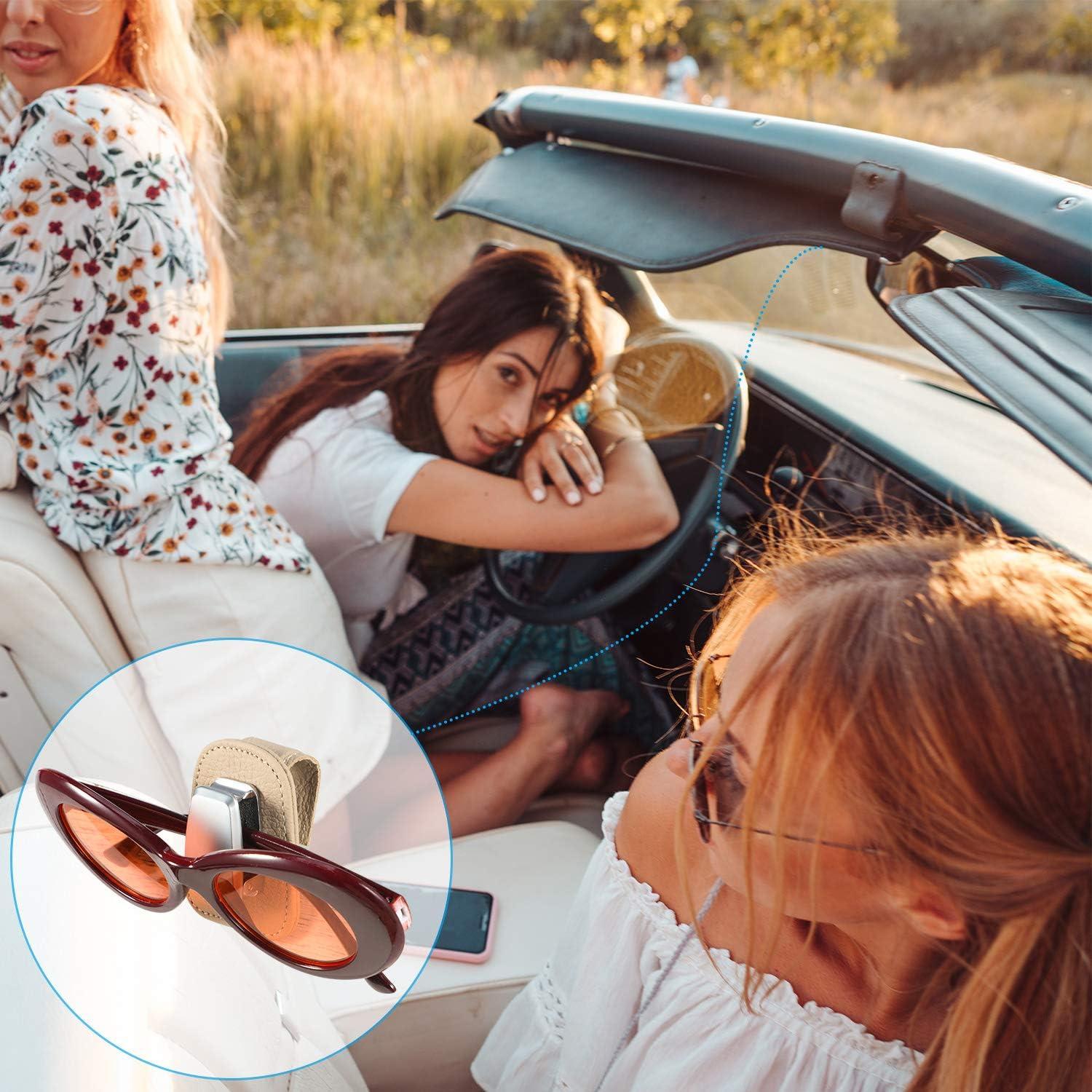 Soporte de Gafas Mudder para Coche Clip Universal Beige