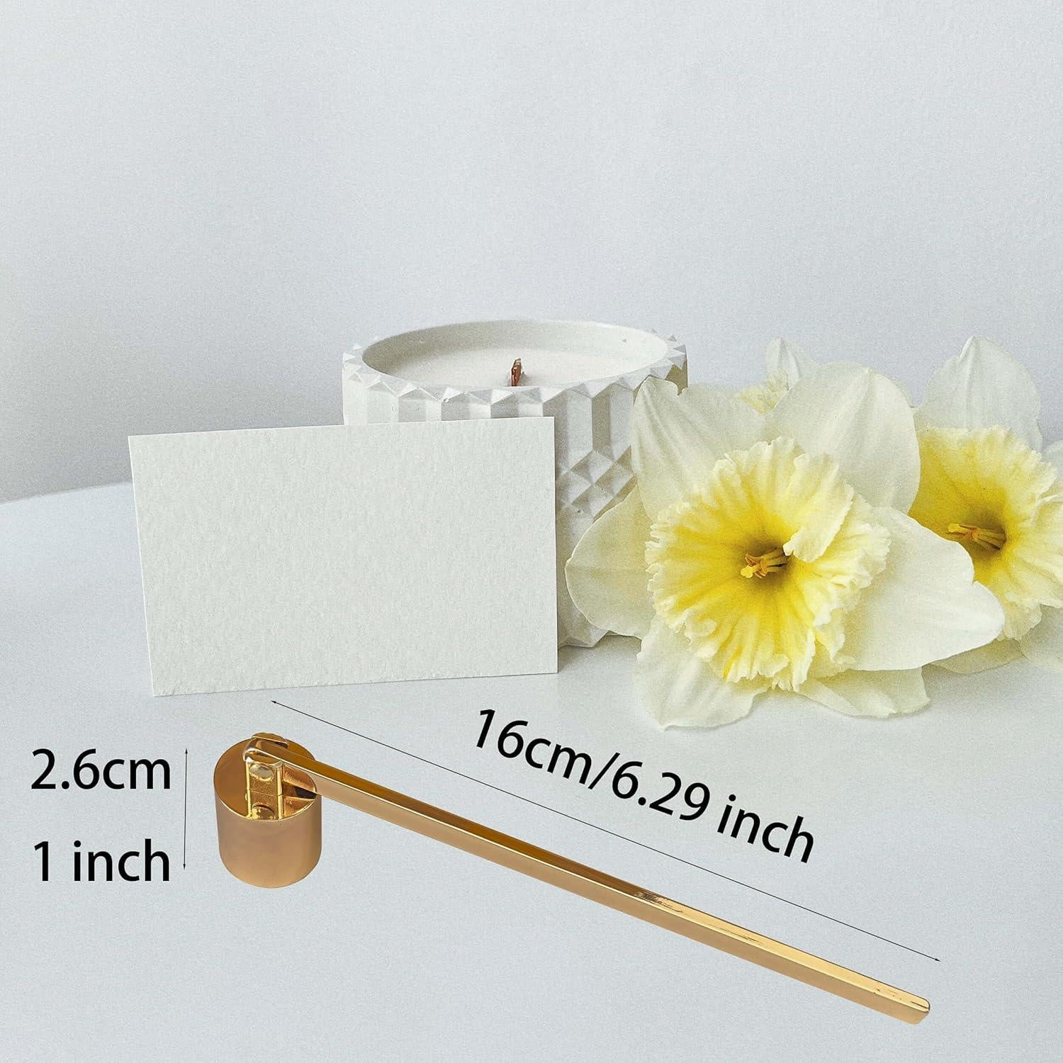 Apagavelas de Acero Inoxidable Dorado con Mango Largo 15.95 cm