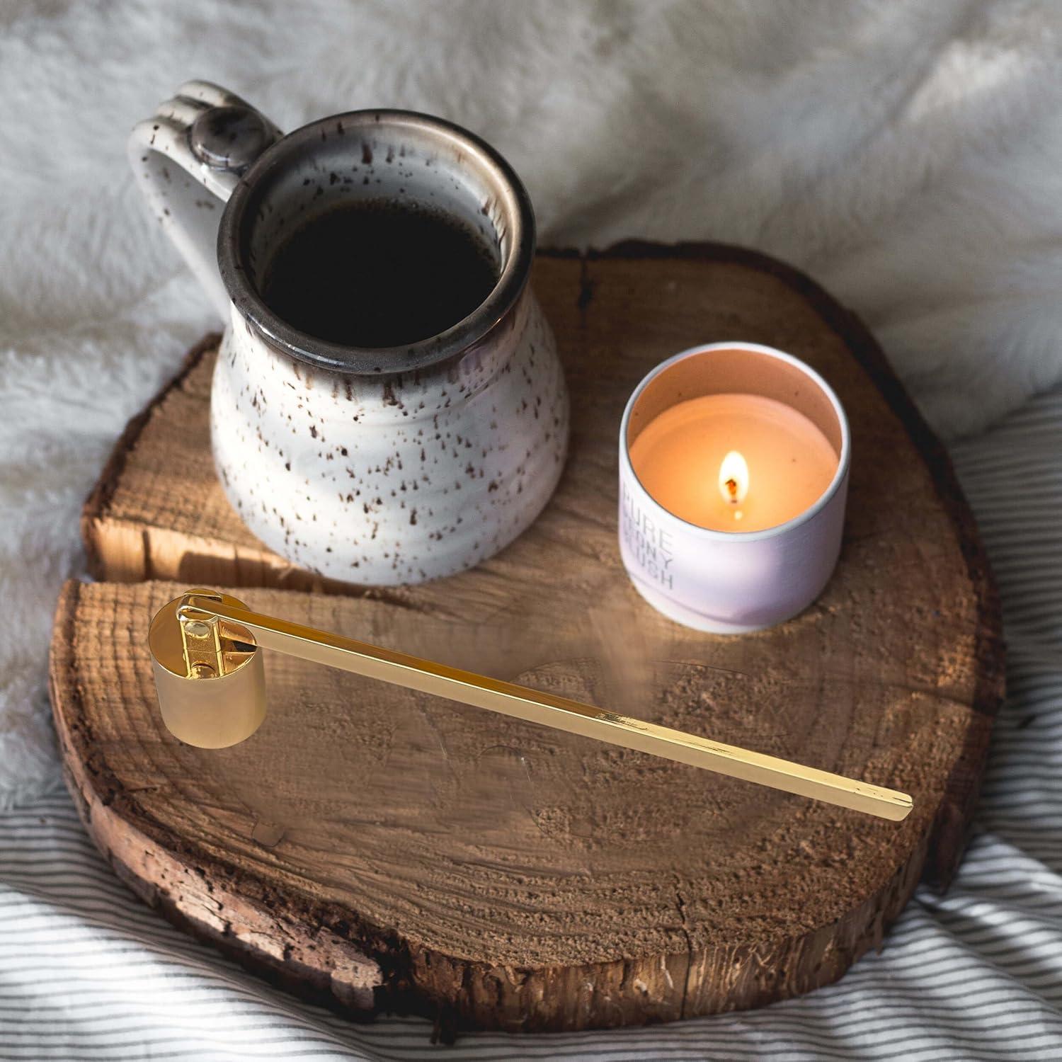 Apagavelas de Acero Inoxidable Dorado con Mango Largo 15.95 cm