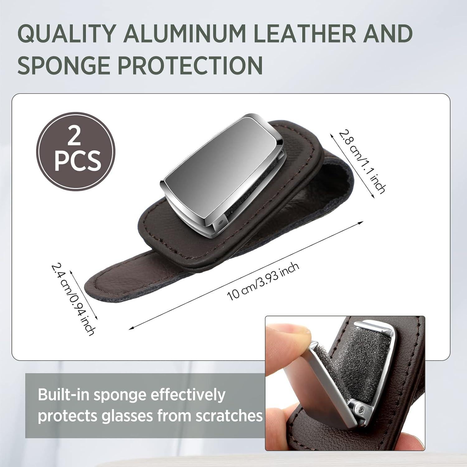 Soporte de Gafas Mudder para Coche Clip Visera Café