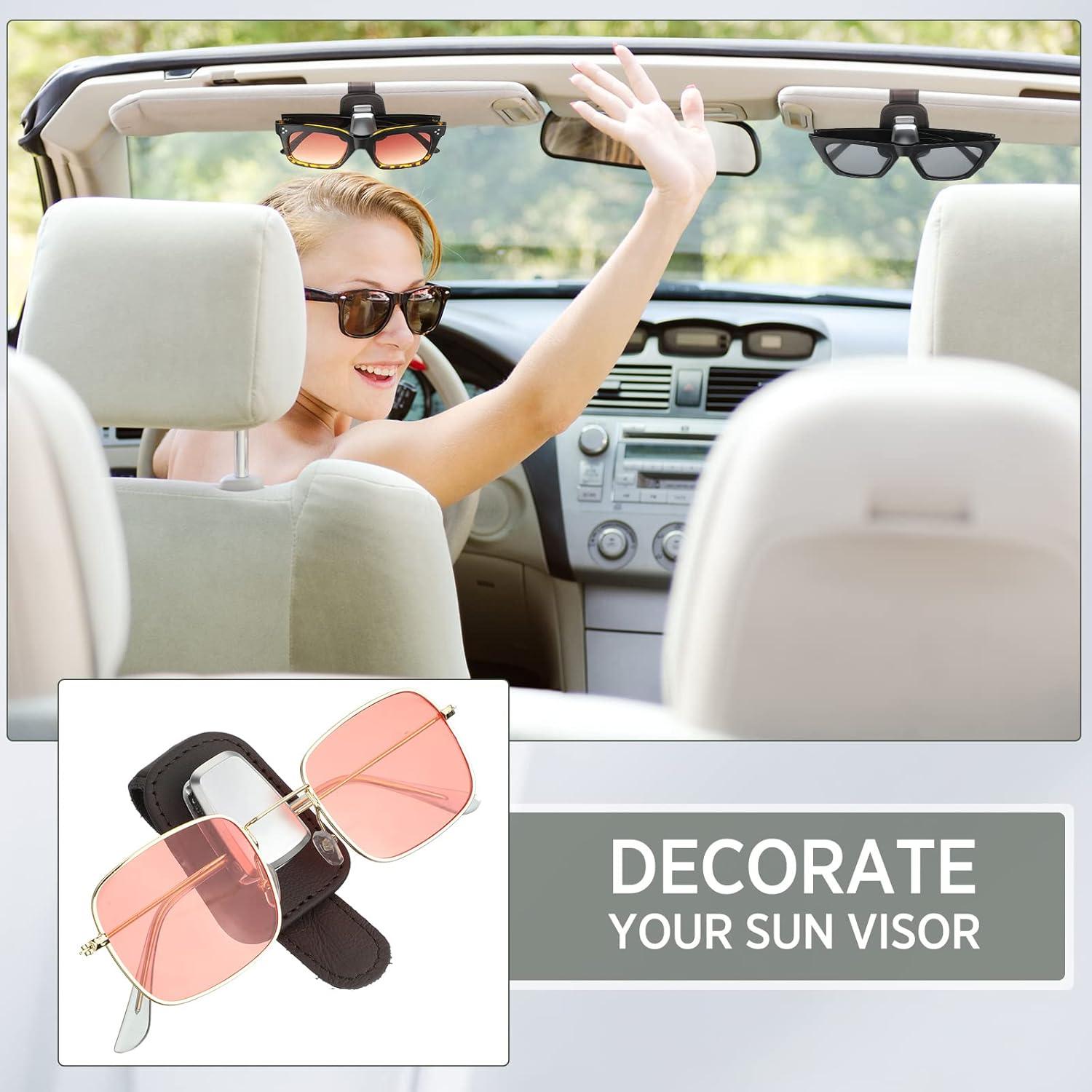 Soporte de Gafas Mudder para Coche Clip Visera Café