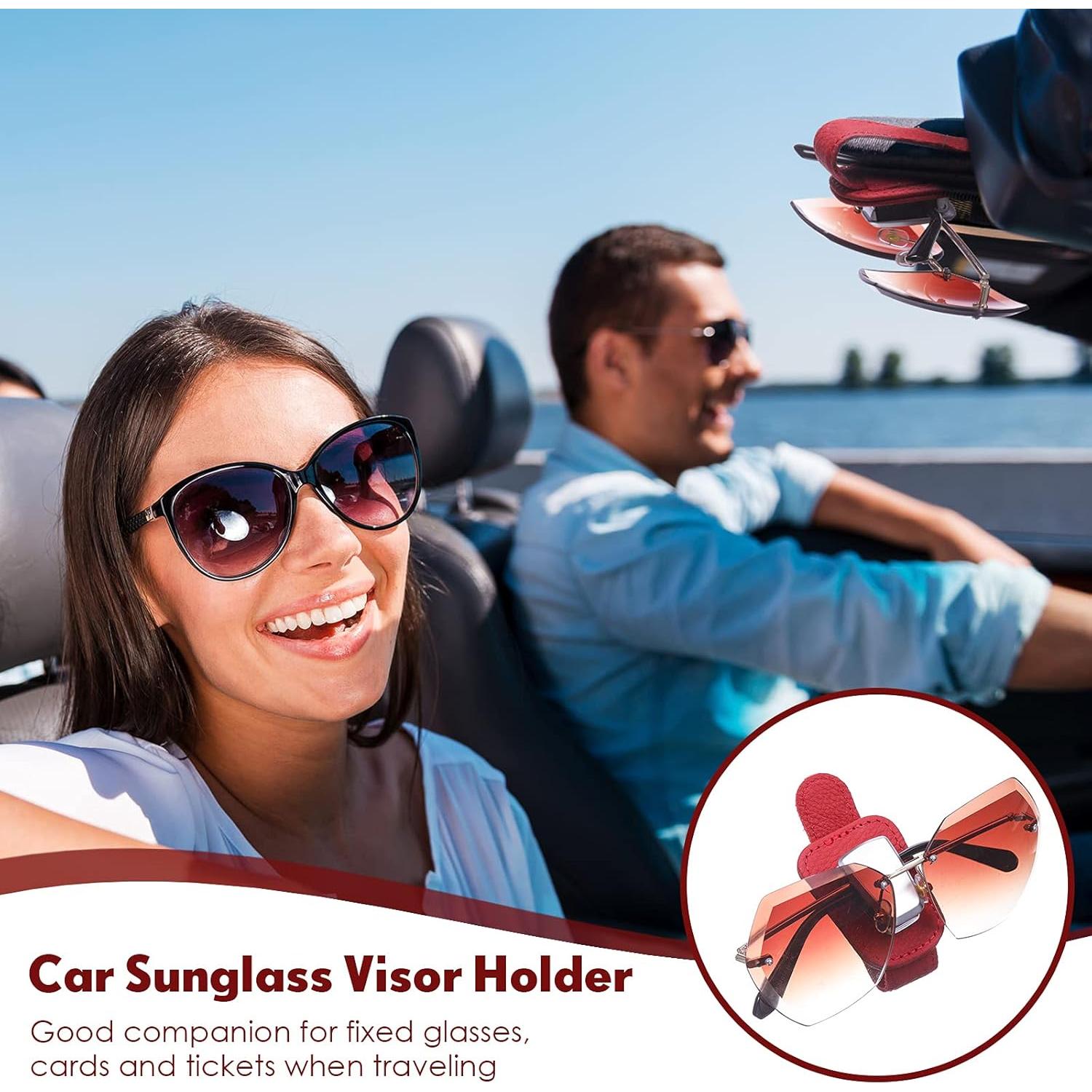 Soporte de Gafas Mudder para Coche Clip Universal Rojo