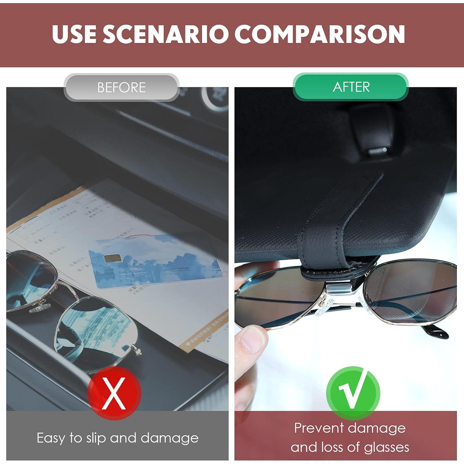 Soporte de Gafas Mudder para Coche Clip Universal Rojo