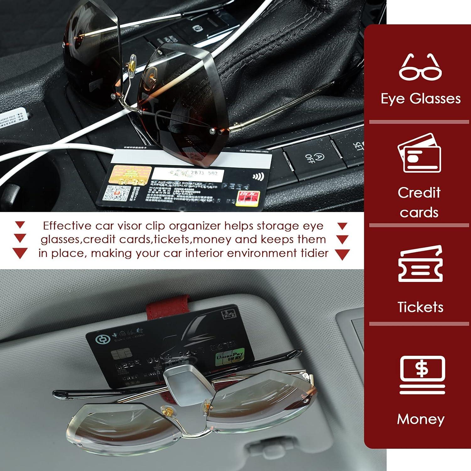 Soporte de Gafas Mudder para Coche Clip Universal Rojo