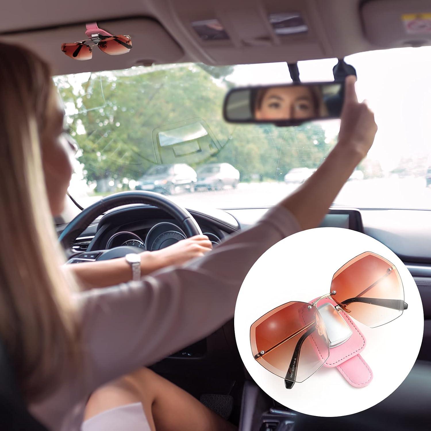 Soporte de Gafas para Coche Mudder Rosa Clip Universal