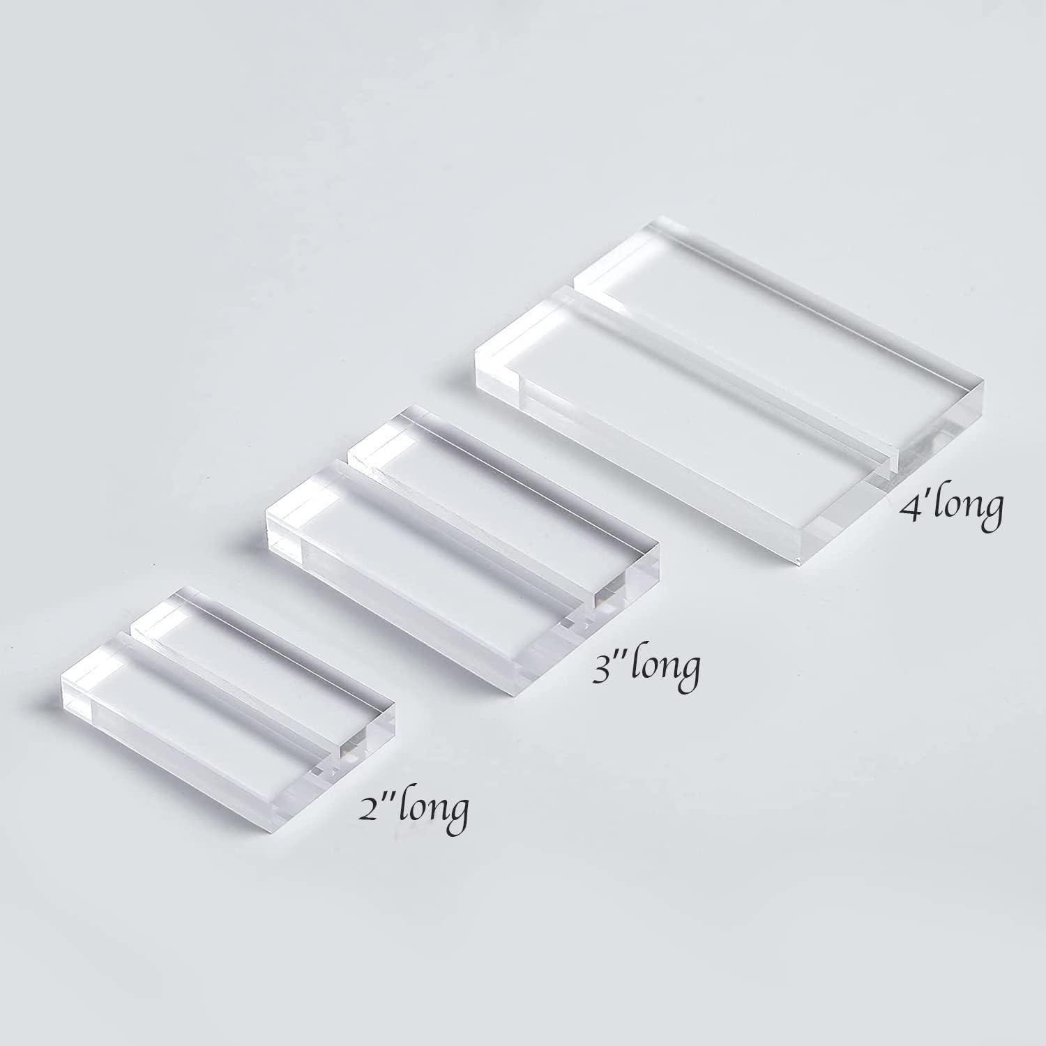 Soporte Acrílico Transparente UNIQOOO 3" - Paquete de 20