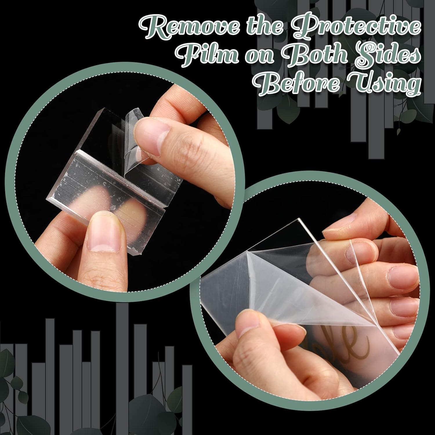 Paquete 40 Números de Mesa Acrílico Dorado 10x15 cm