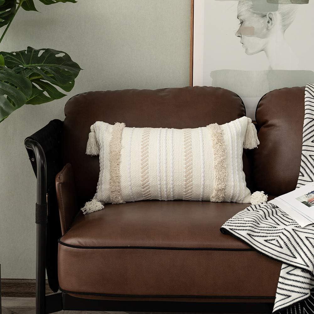 Funda de Cojín Decorativo OJIA Boho 50.8x30.5 cm con Borlas