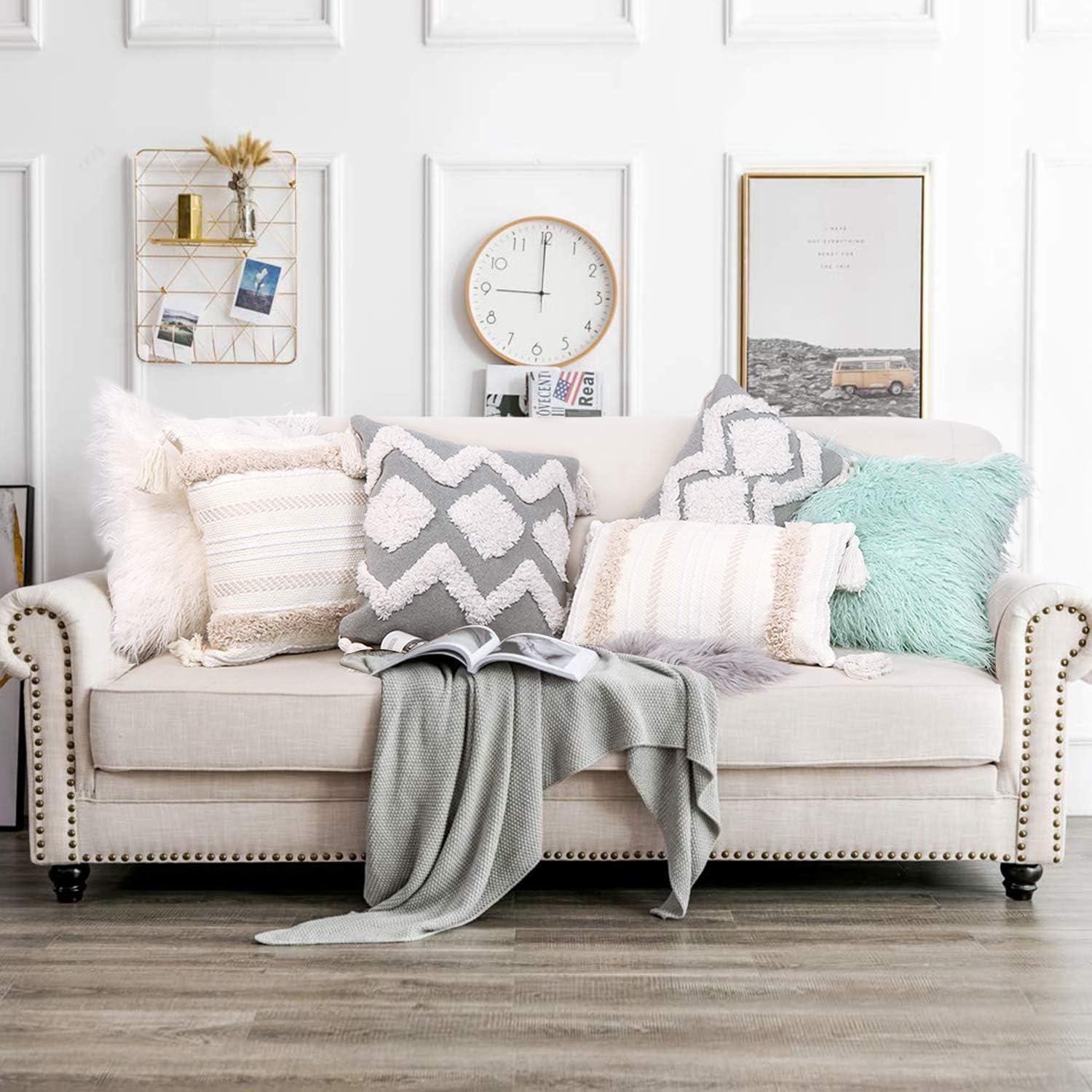 Funda de Cojín Decorativo OJIA Boho 50.8x30.5 cm con Borlas