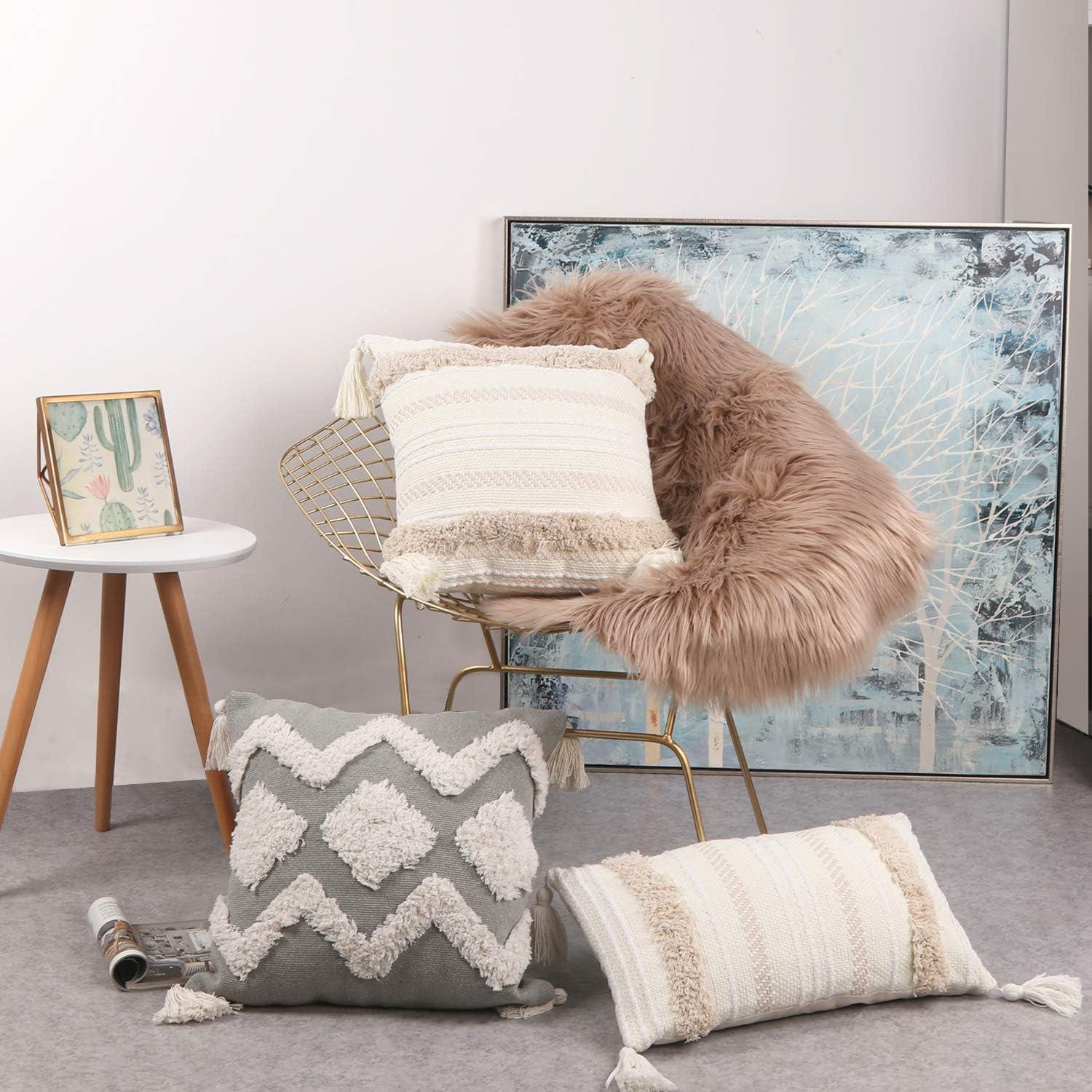 Funda de Cojín Decorativo OJIA Boho 50.8x30.5 cm con Borlas