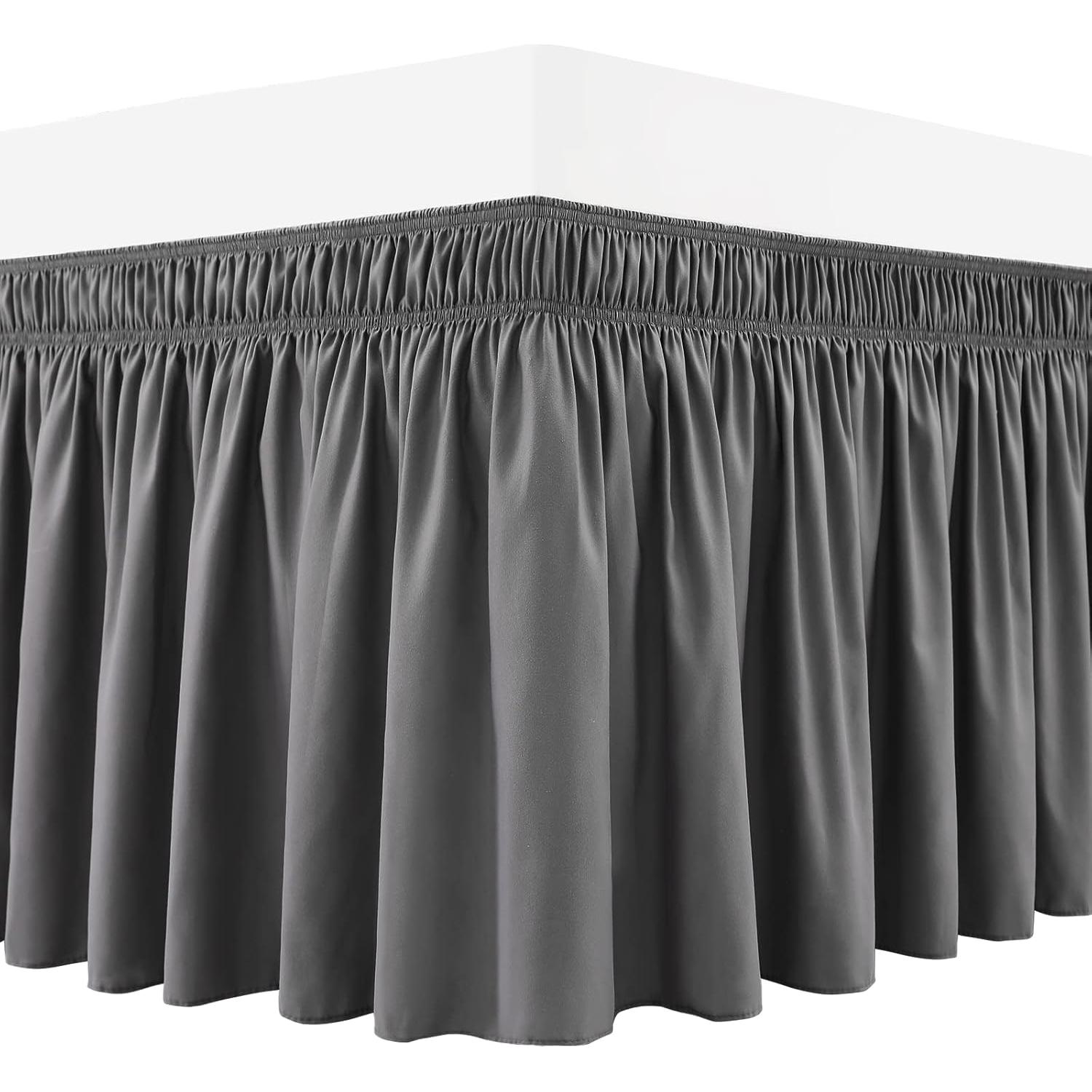 Funda de Cama King Gris Oscuro RIMELA con Falda Elástica 38 cm