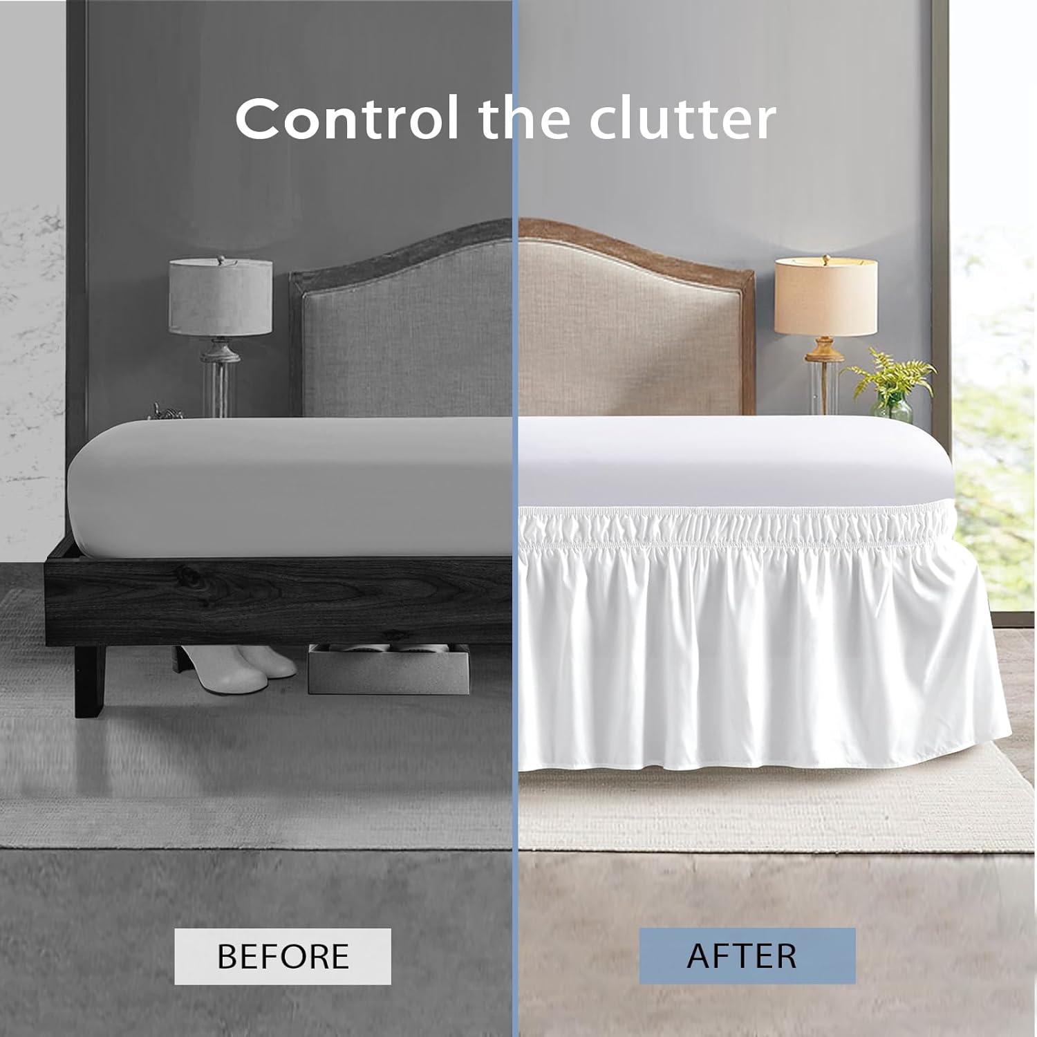 Funda de Cama Queen FreshCulture Microfibra 15 cm Blanco