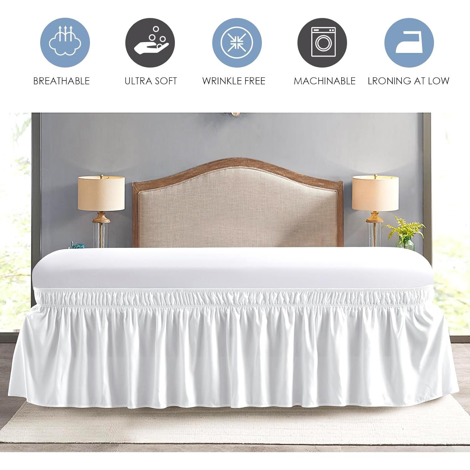 Funda de Cama Queen FreshCulture Microfibra 15 cm Blanco