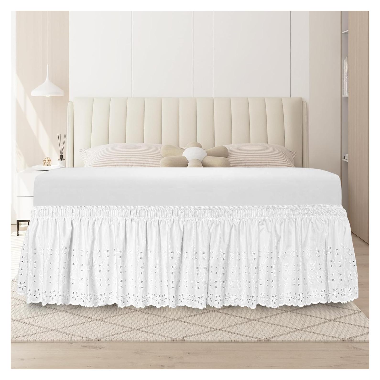 Funda de Cama Queen ANARACHON con Volantes y Bordados 35.56 cm