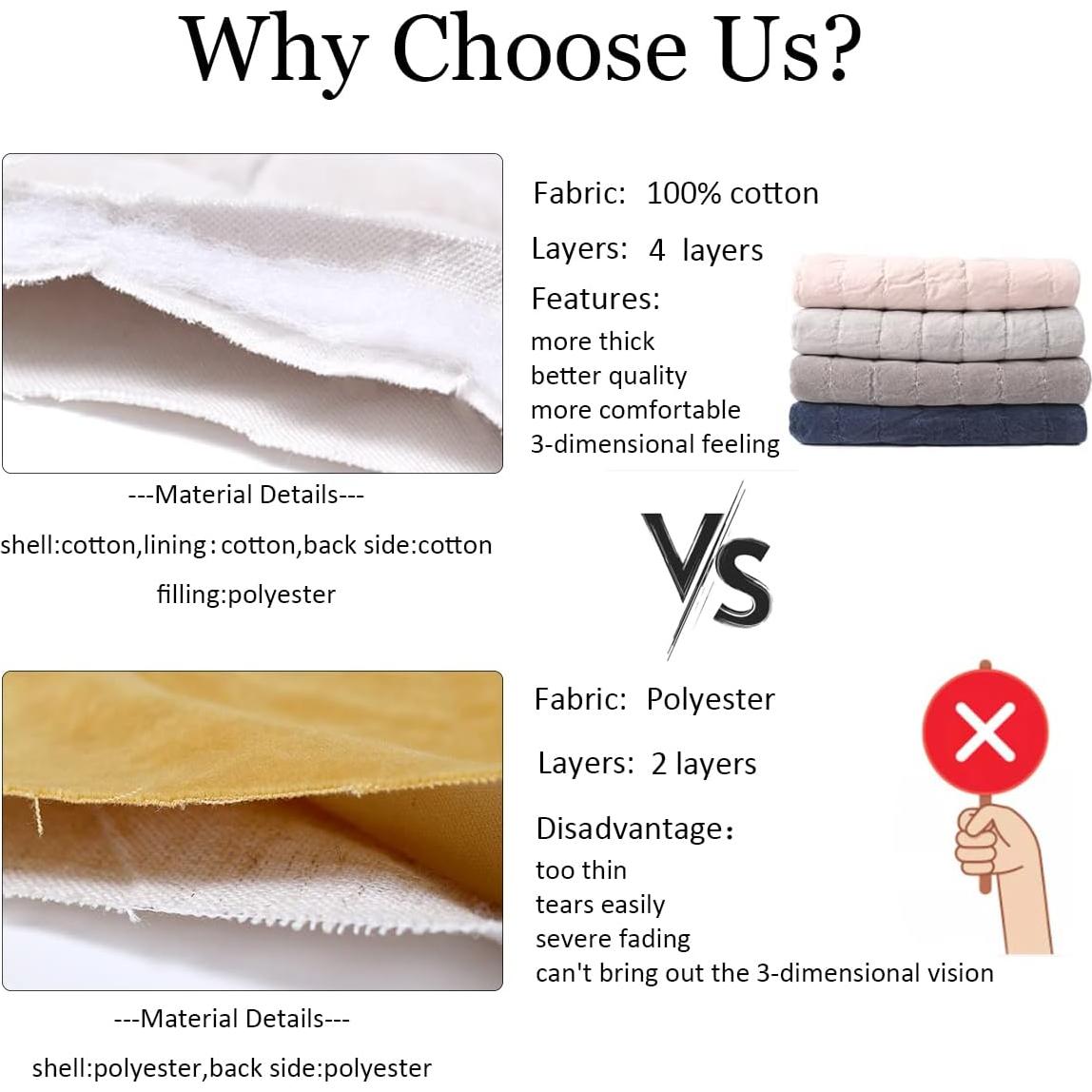 Funda de Almohada Euro COCOPLOCEUS 66x66 cm Set de 2 Gris