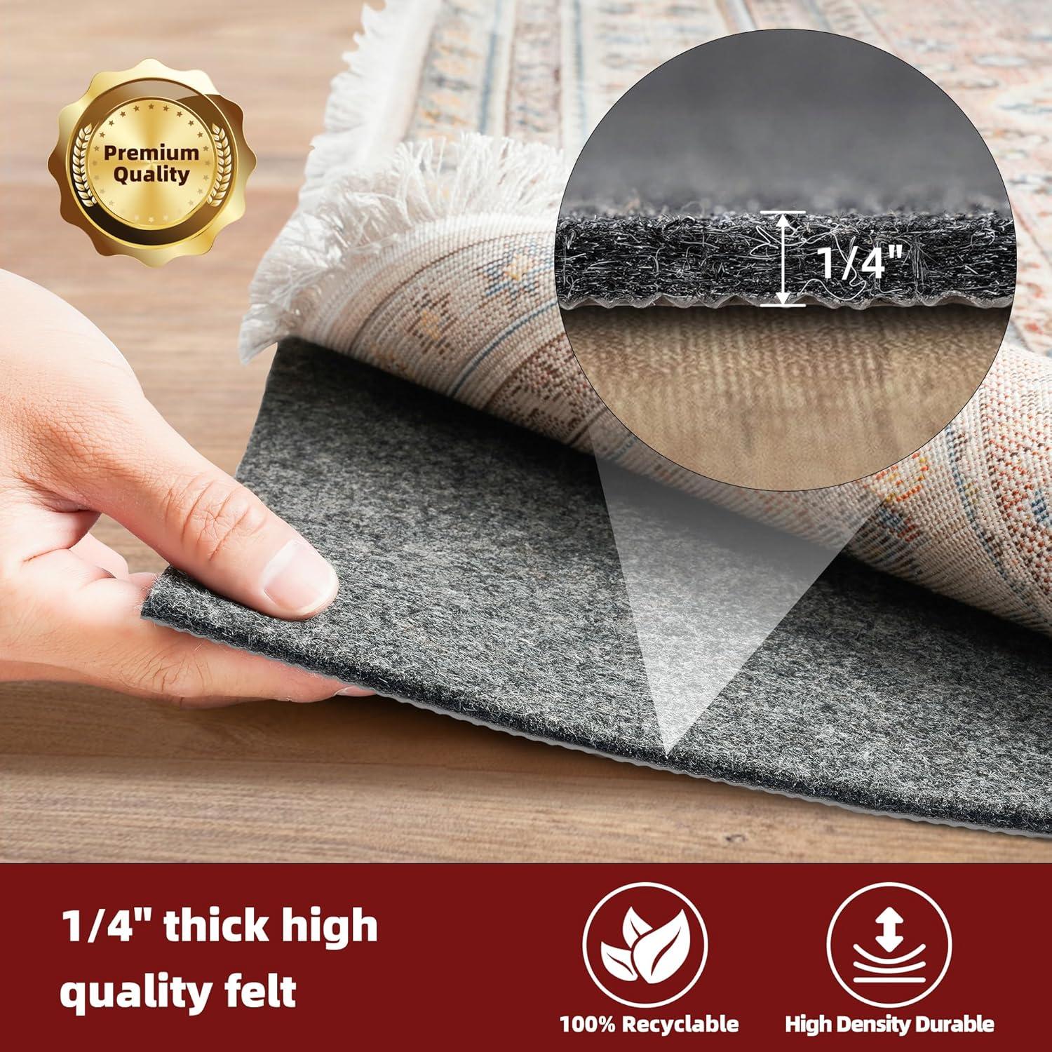 Almohadilla Antideslizante para Alfombra BAGAIL 5x7 pies 0.64 cm