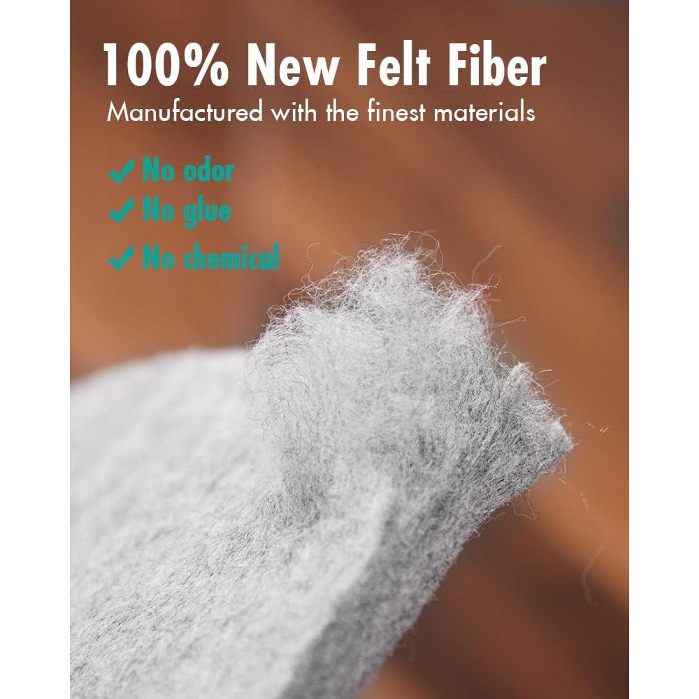 Alfombra Antideslizante RESARE 2.44x3.05m Fieltro Gris 0.64cm