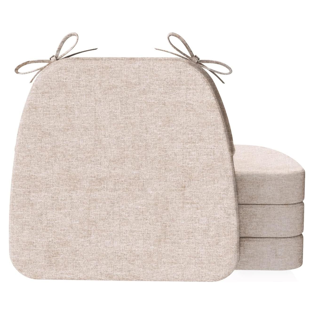 Cojines para Sillas D-Forma AAAAAcessories 43x41 cm 4 Pzas Beige