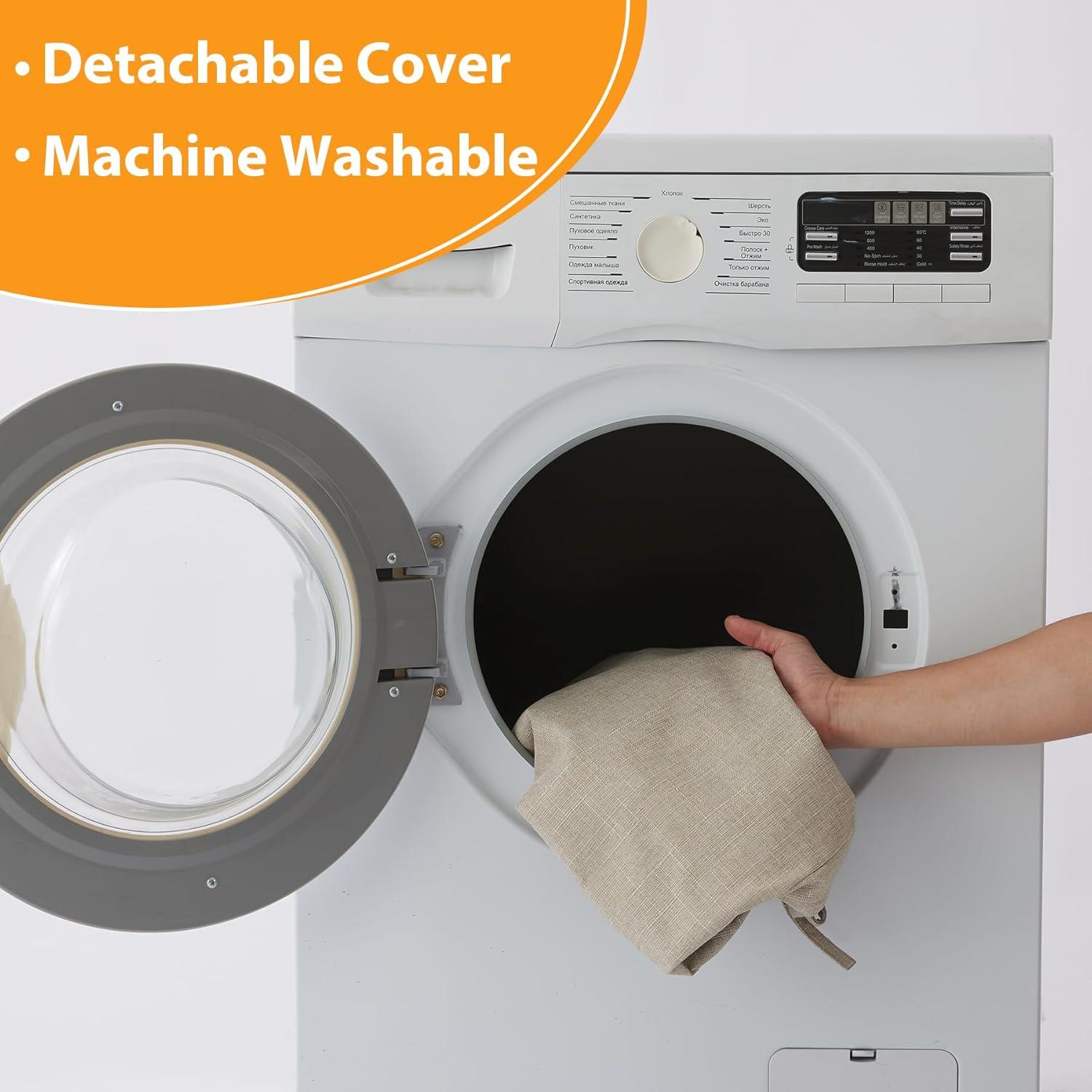 Cojines de Asiento Ruqmuis 43x41 cm, 4 Pzas, Beige, Antideslizante