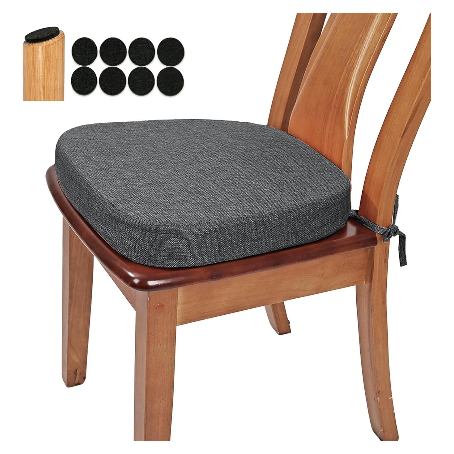 Cojín de Silla de Comedor BUYUE 40x40 cm Gris Oscuro
