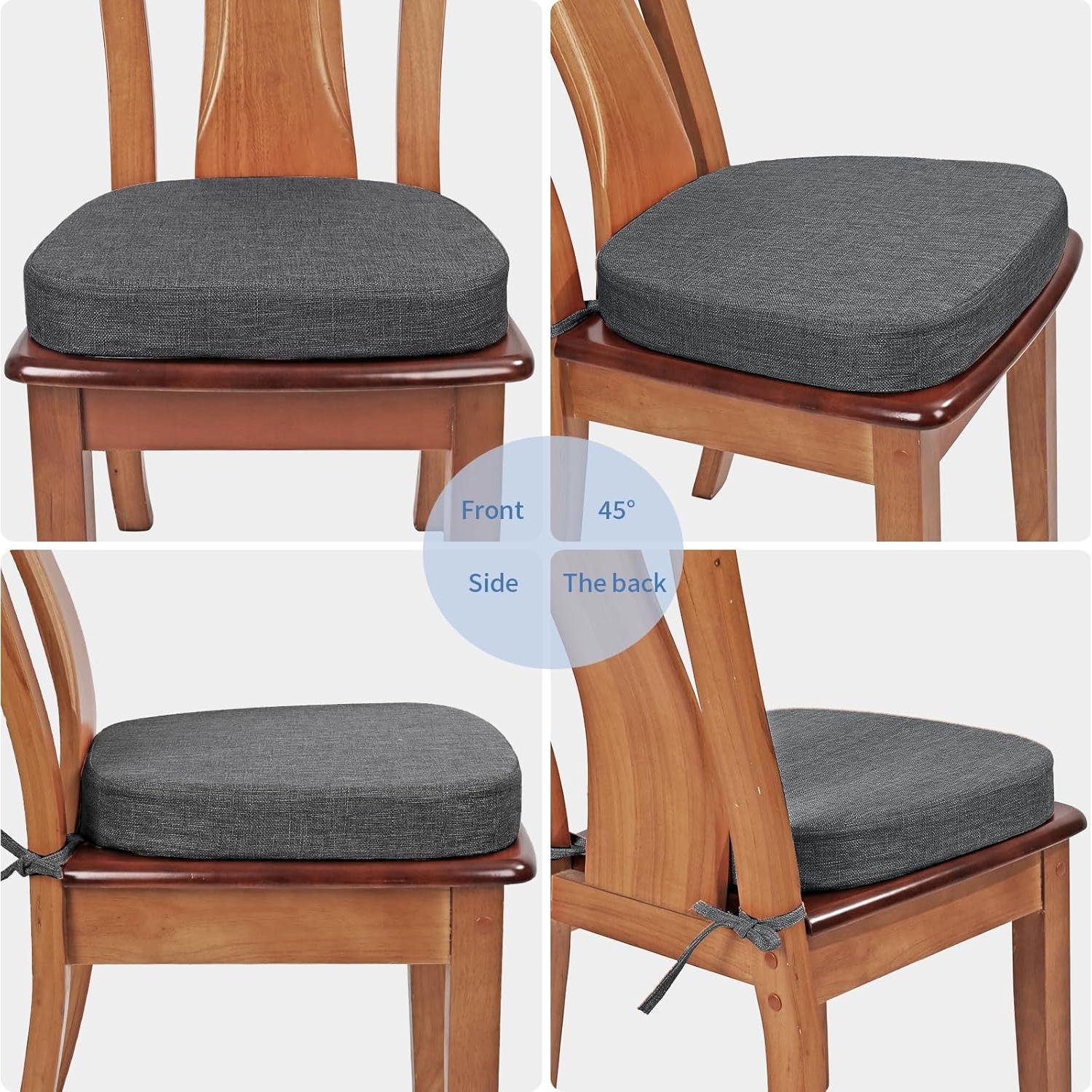 Cojín de Silla de Comedor BUYUE 40x40 cm Gris Oscuro