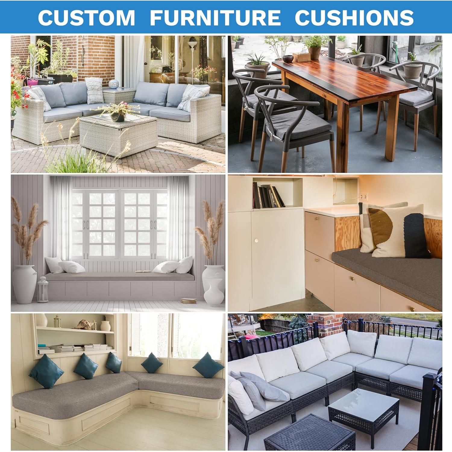 Cojín de Muebles ColourTree 7.62 cm Espuma Viscoelástica Beige