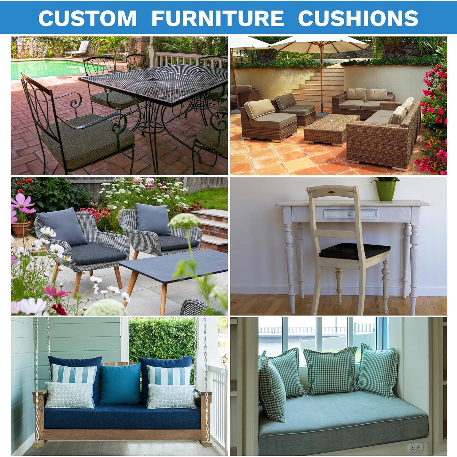 Cojín de Muebles ColourTree 7.62 cm Espuma Viscoelástica Beige