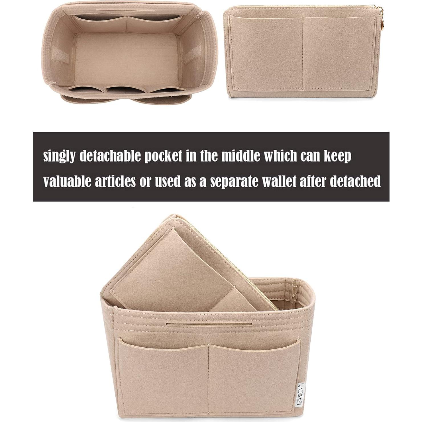 Organizador de bolso de fieltro LEXSION mediano con cremallera