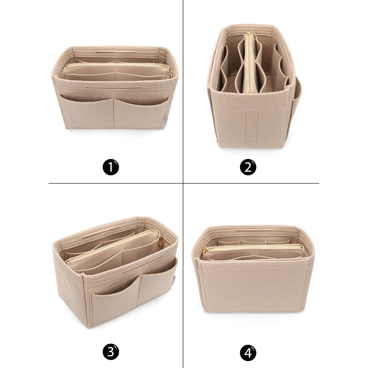 Organizador de bolso de fieltro LEXSION mediano con cremallera