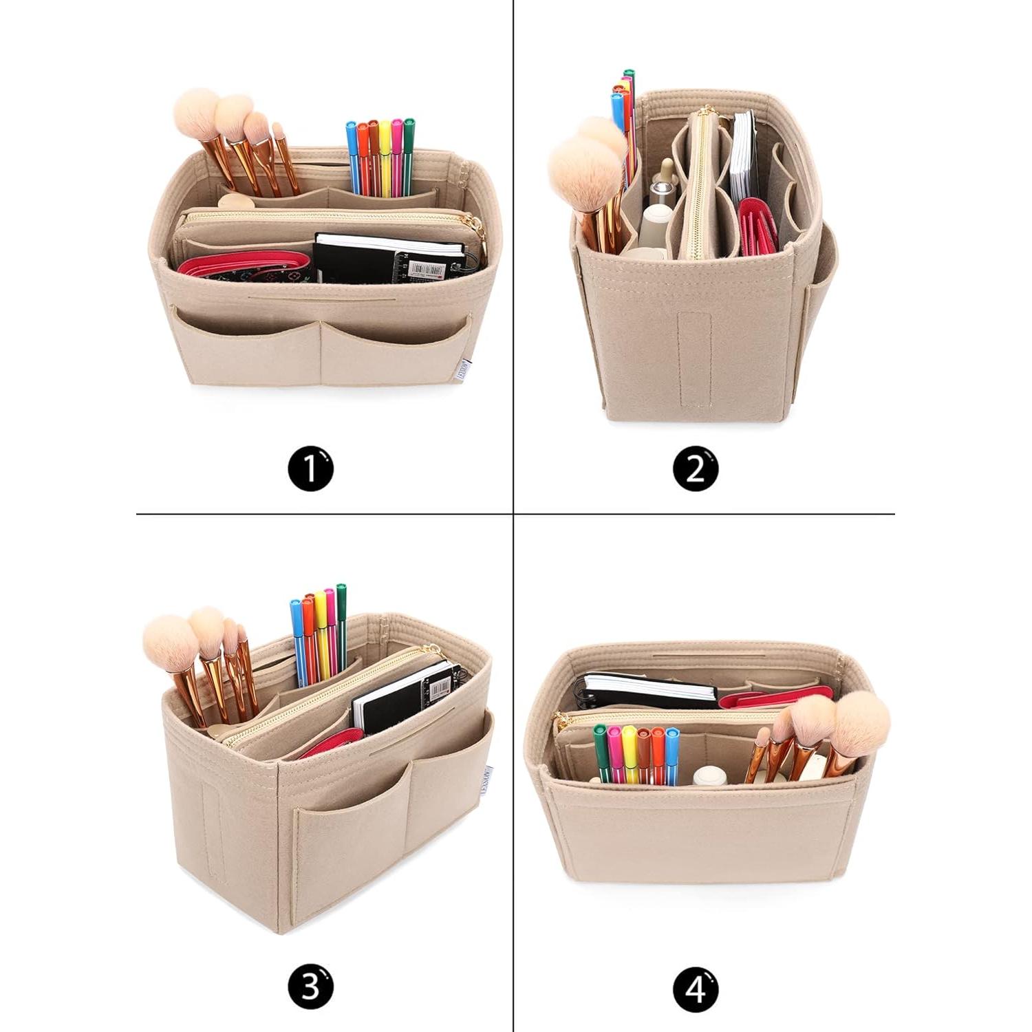 Organizador de bolso de fieltro LEXSION mediano con cremallera