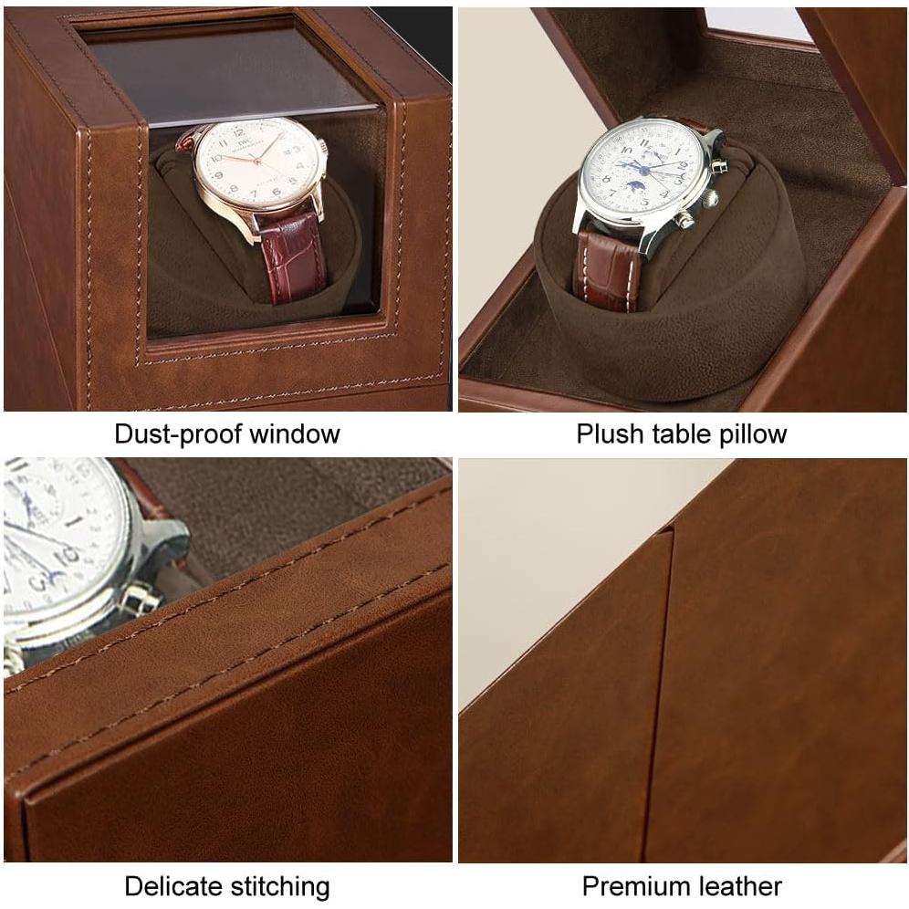 Enrollador de Reloj Automático Anyasun Individual Marrón