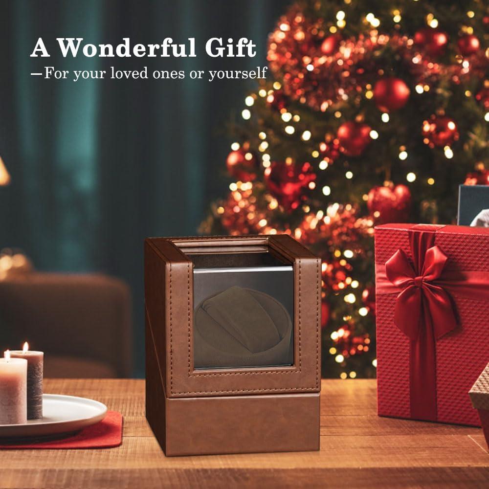 Enrollador de Reloj Automático Anyasun Individual Marrón