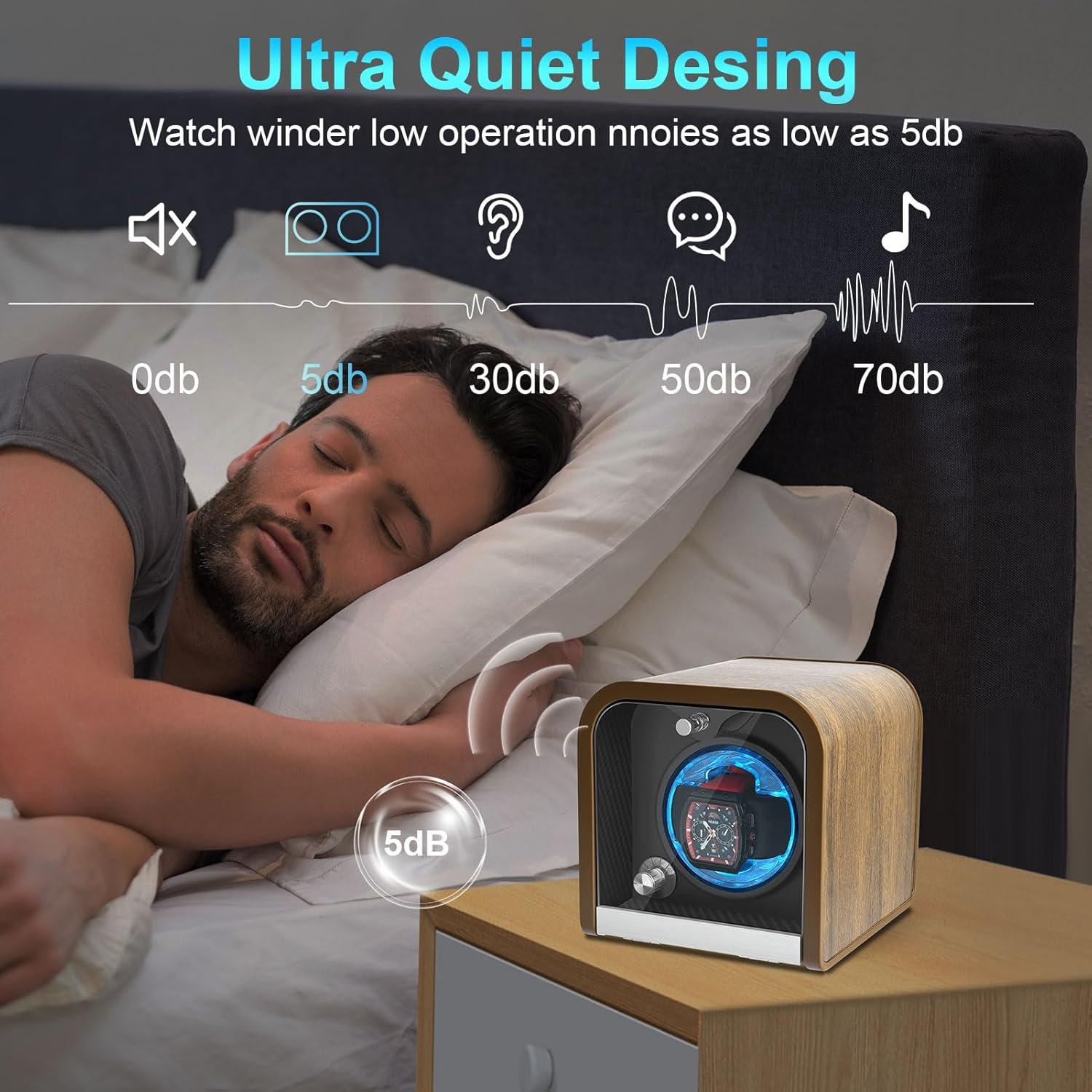 Enrollador de Relojes Automáticos PUEKDOIR 1 Ranura Marrón