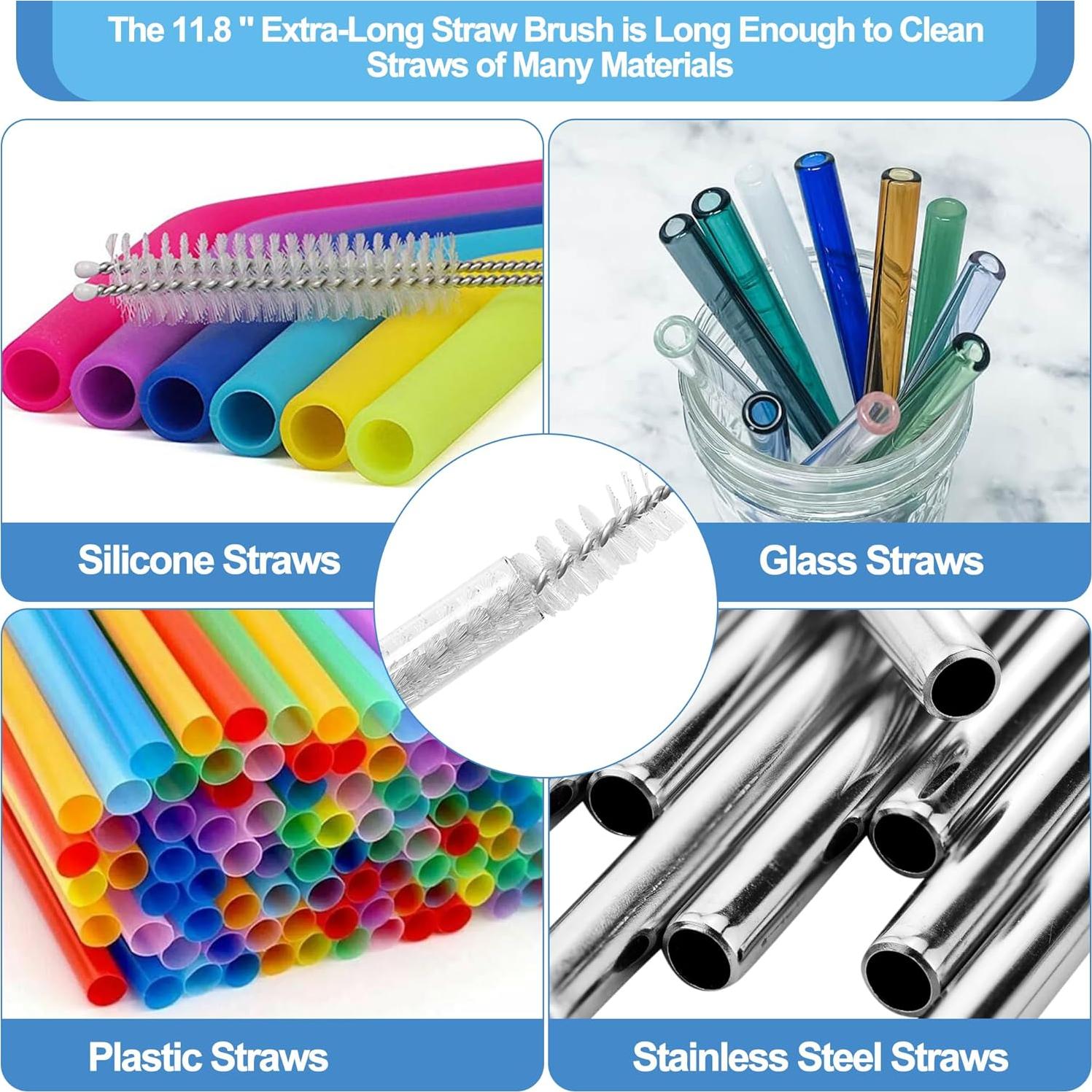 Kit de cepillos limpiadores para botellas de agua Ehzyaz 4 piezas