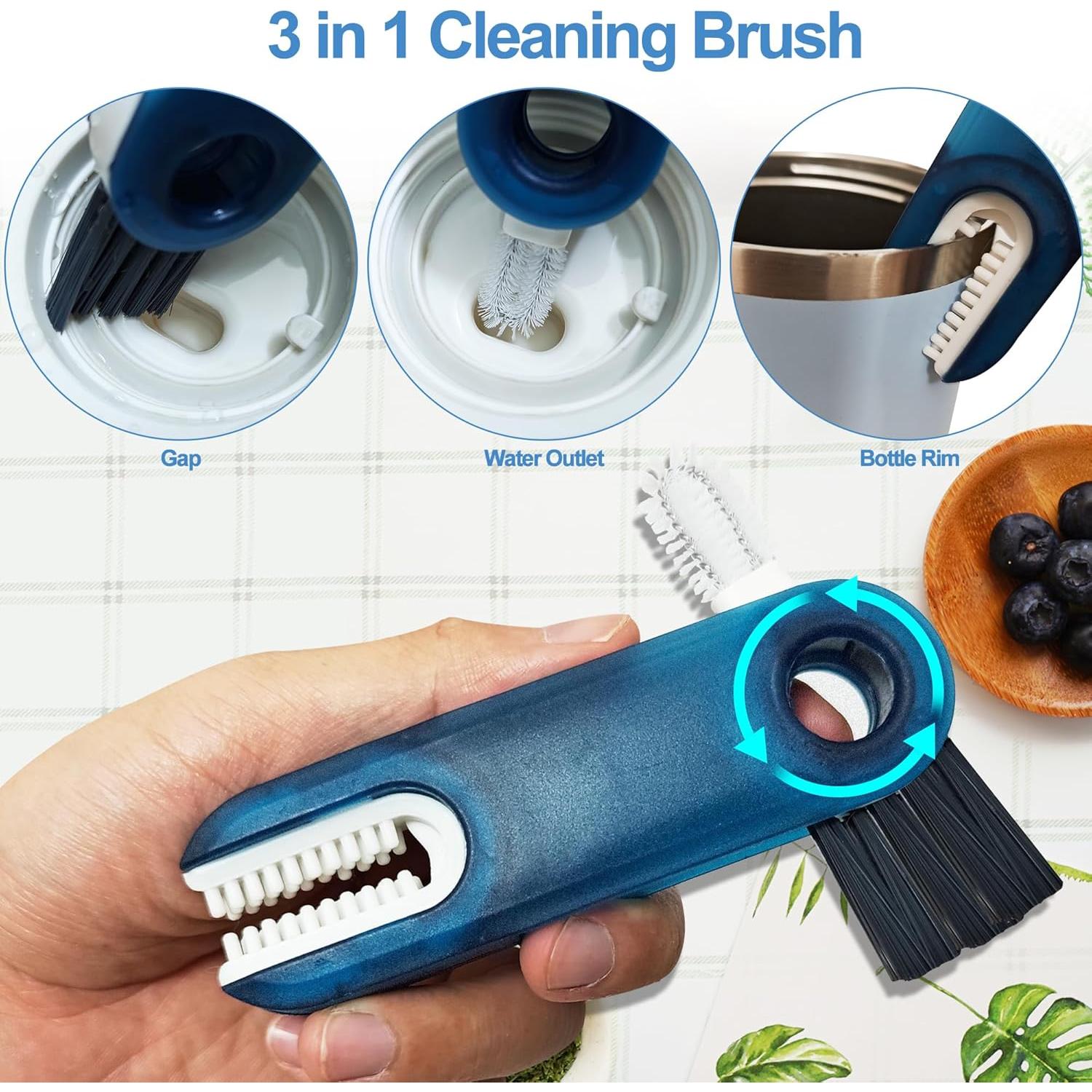 Kit de cepillos limpiadores para botellas de agua Ehzyaz 4 piezas