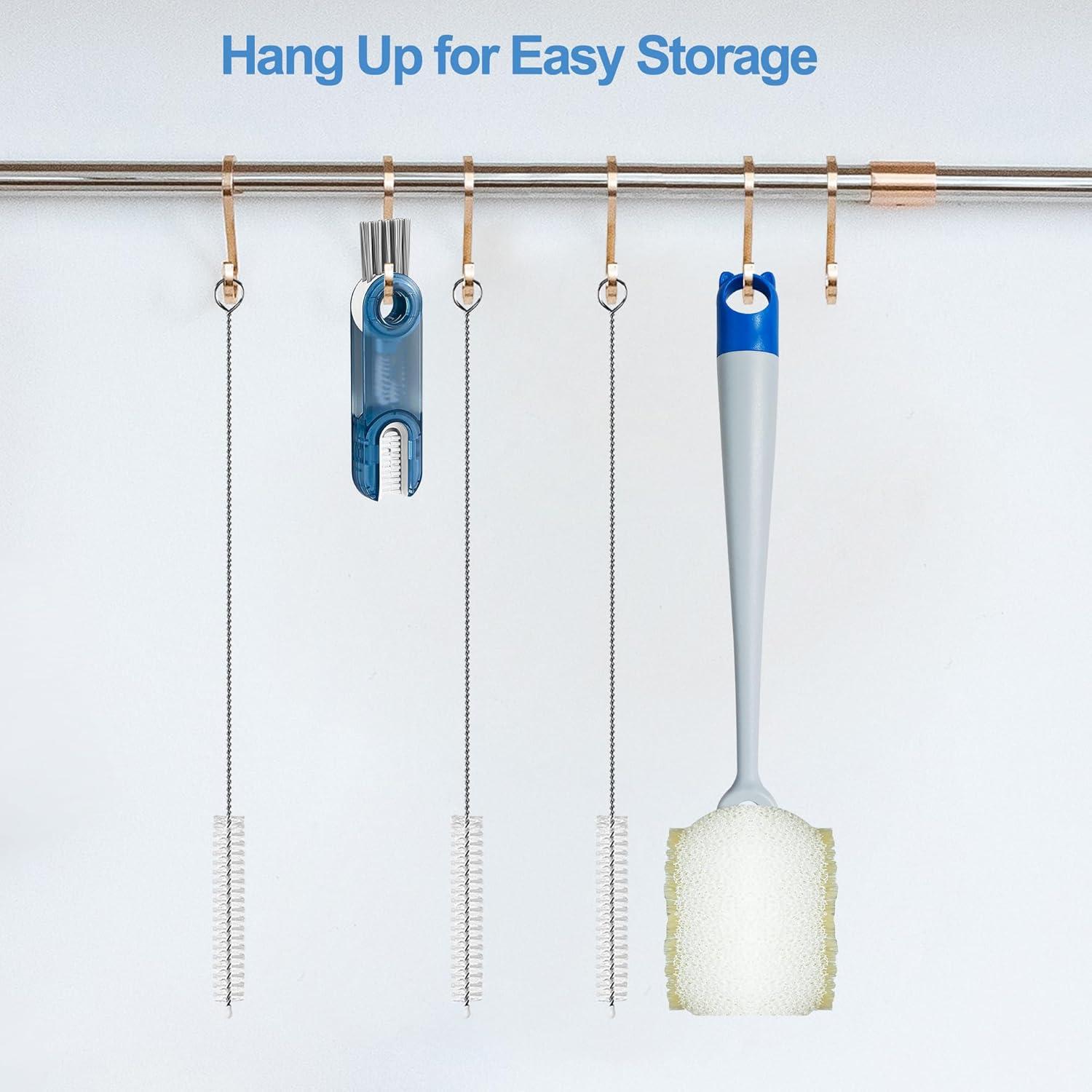 Kit de cepillos limpiadores para botellas de agua Ehzyaz 4 piezas