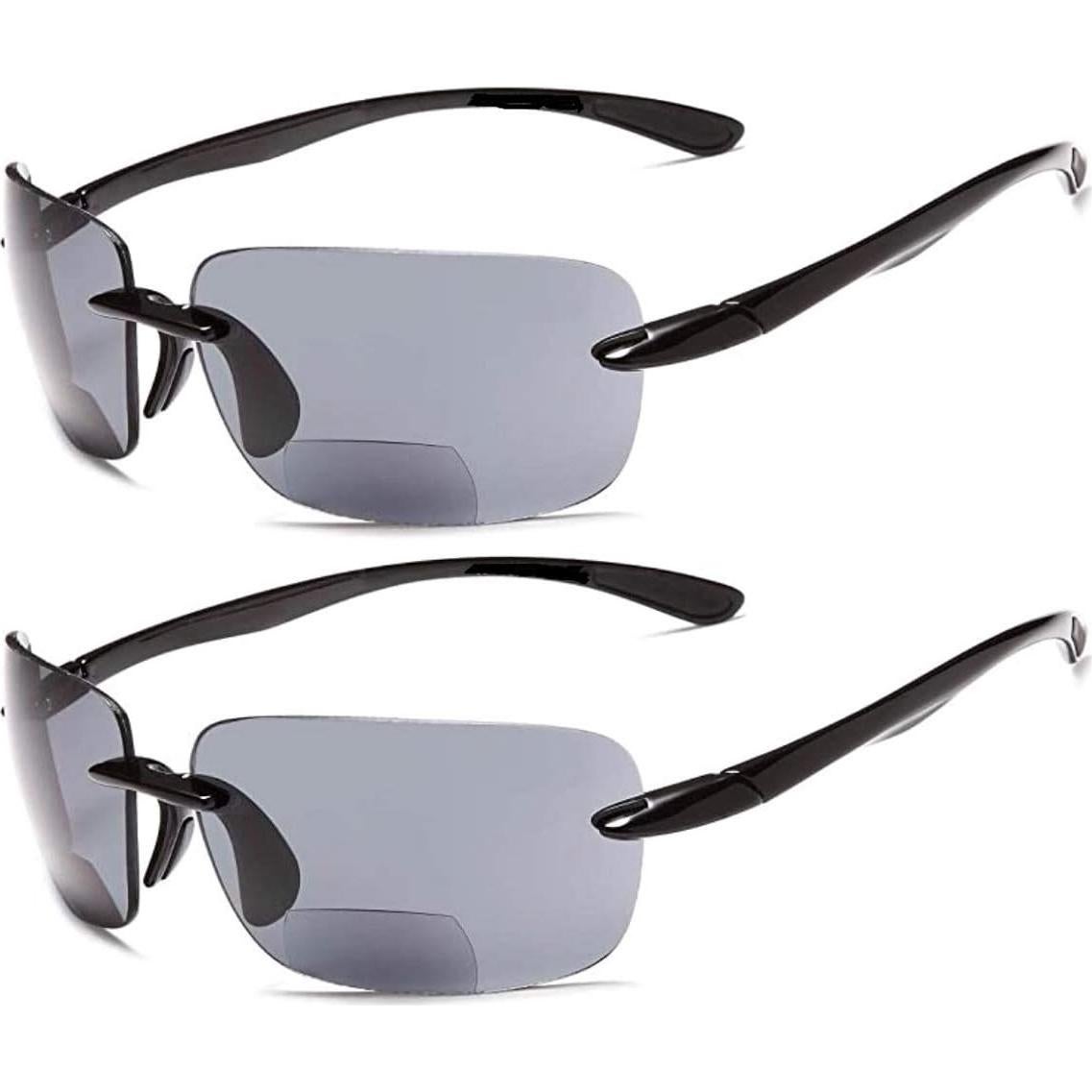 Gafas de Sol Bifocales Sin Montura 2 Pares - Lectores Unisex