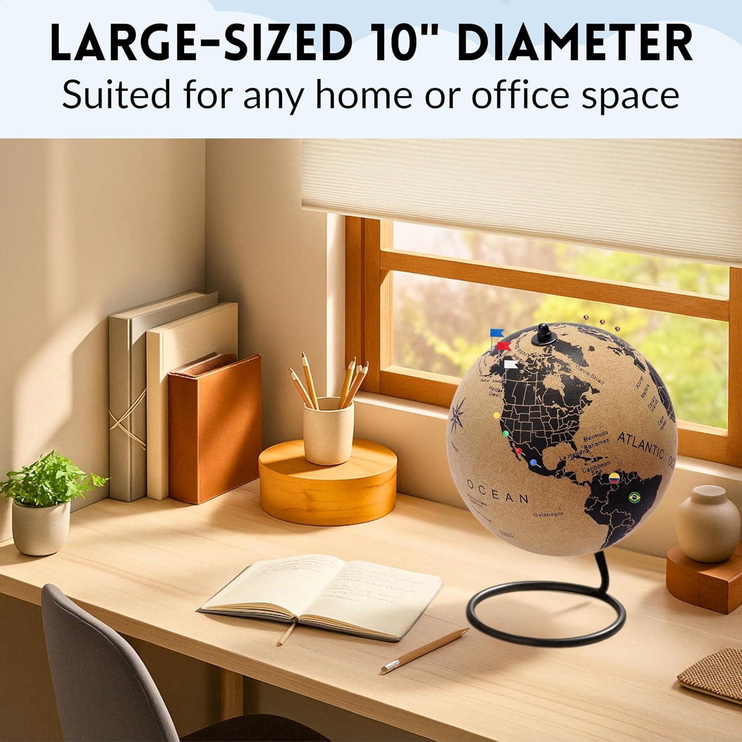 Globo de Corcho Grande 32 cm TWO DREAMERS con Mapa Mundial