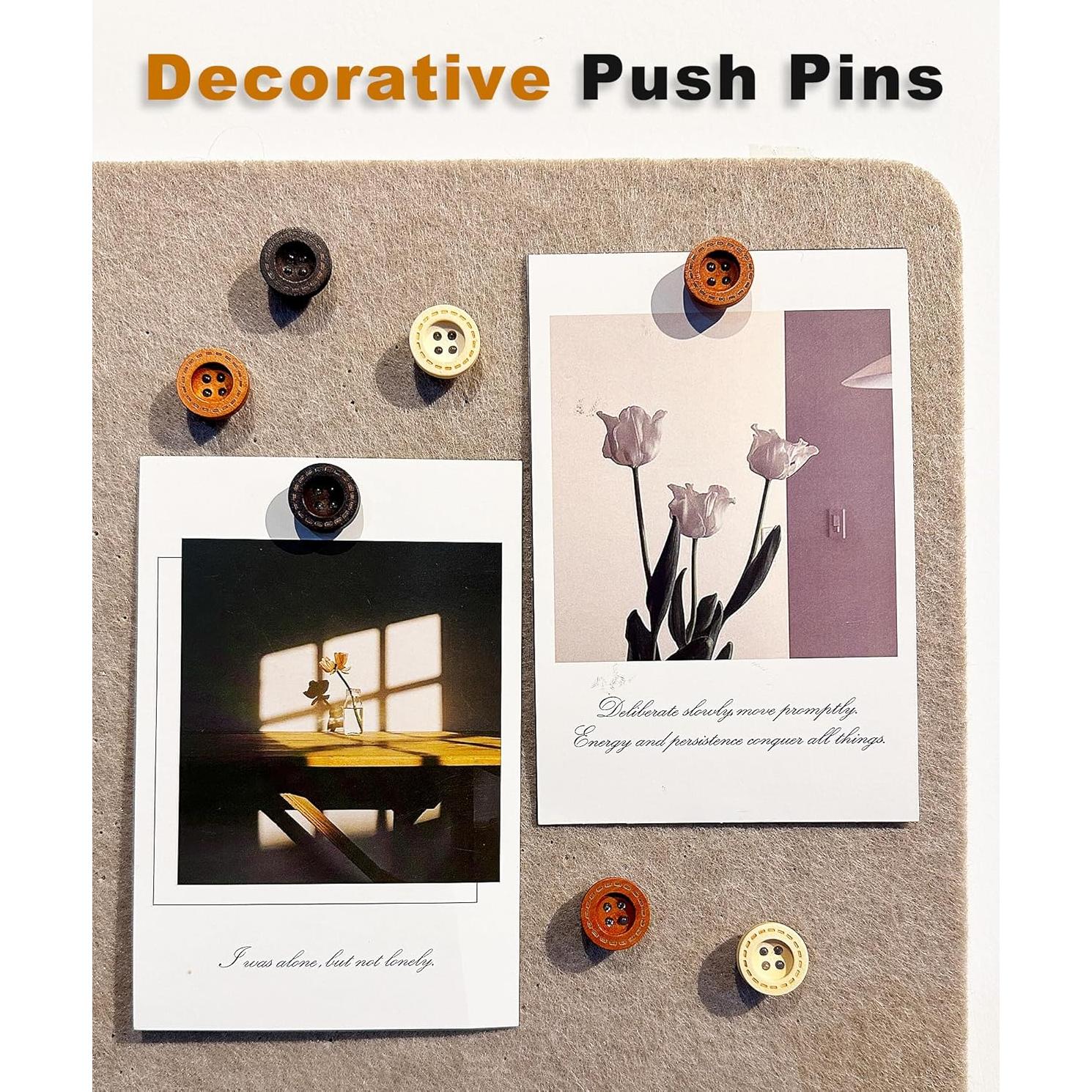 30 Alfileres de Madera Vintage KEYDUACU para Tableros