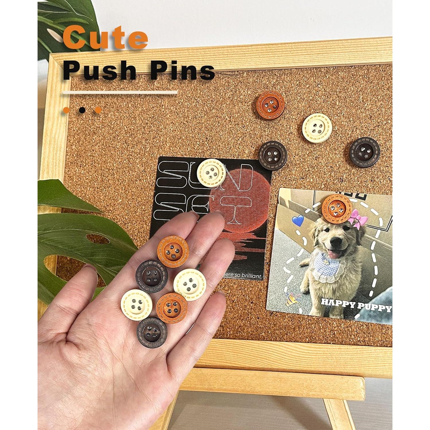 30 Alfileres de Madera Vintage KEYDUACU para Tableros