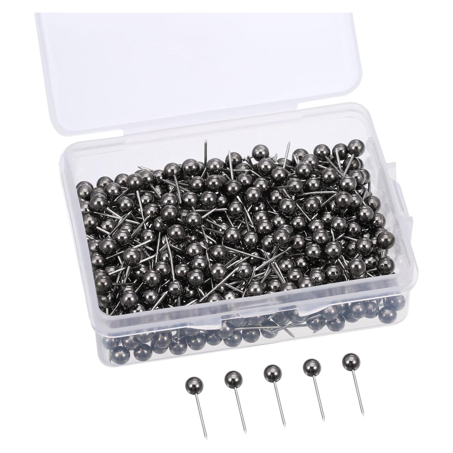 Chinchetas de Mapa EBOOT 400 Piezas Negro Metálico Retro