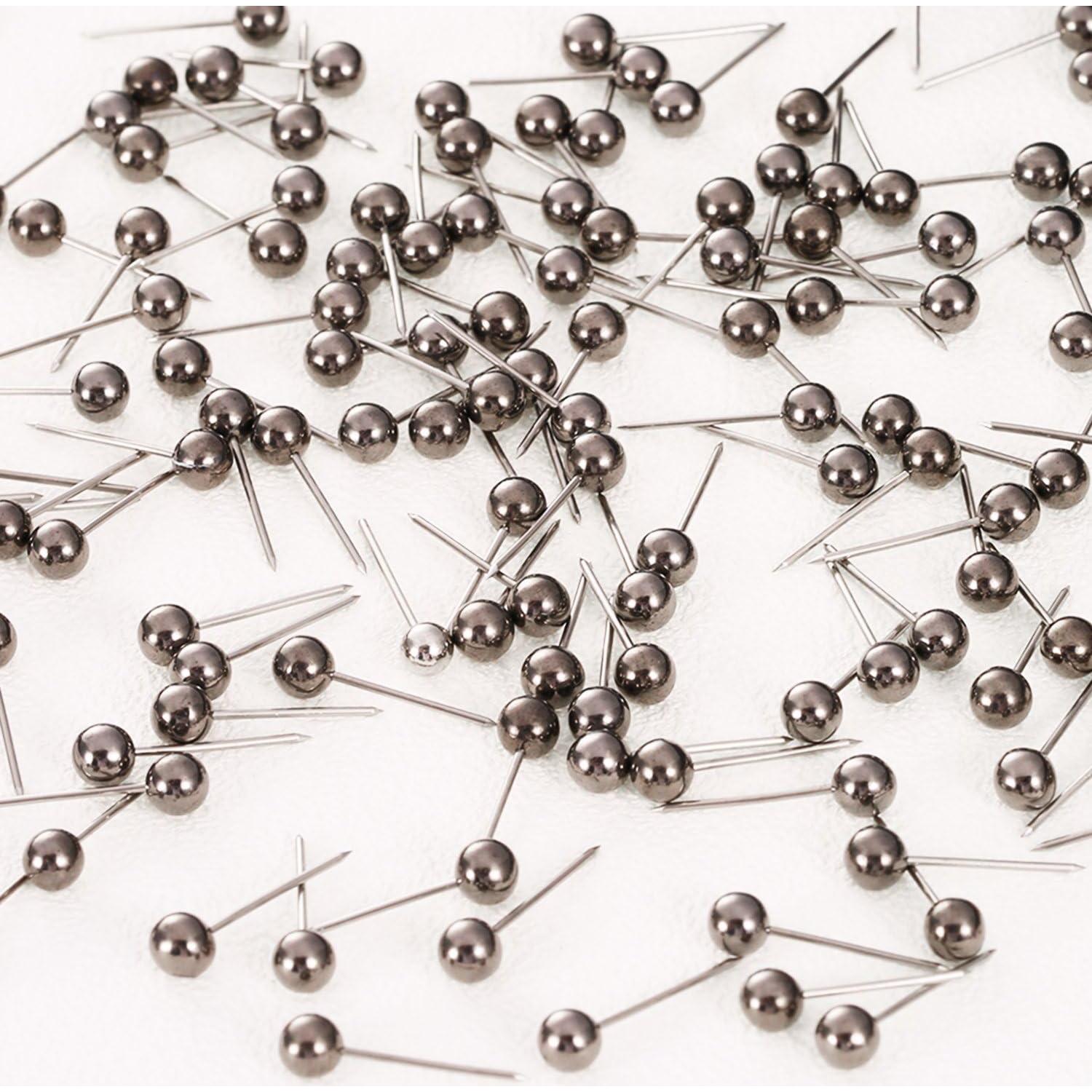 Chinchetas de Mapa EBOOT 400 Piezas Negro Metálico Retro