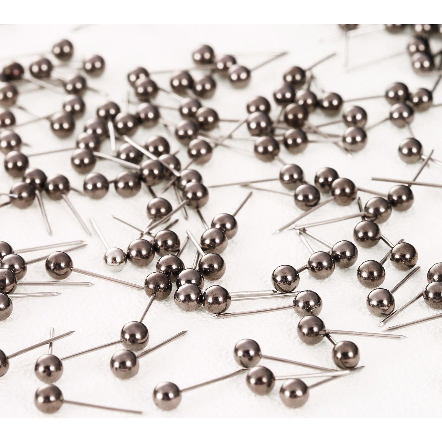 Chinchetas de Mapa EBOOT 400 Piezas Negro Metálico Retro