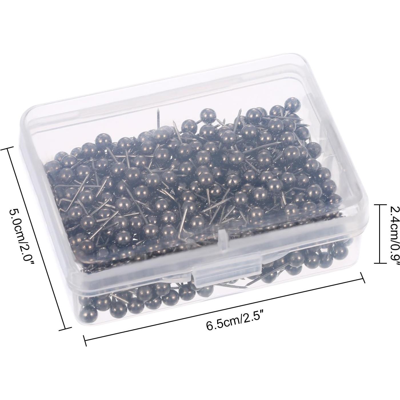 Chinchetas de Mapa EBOOT 400 Piezas Negro Metálico Retro